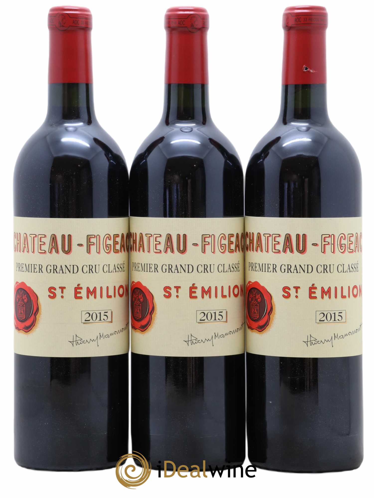 Château Figeac 1er Grand Cru Classé A 2015 - Lot de 3 bouteilles - 0