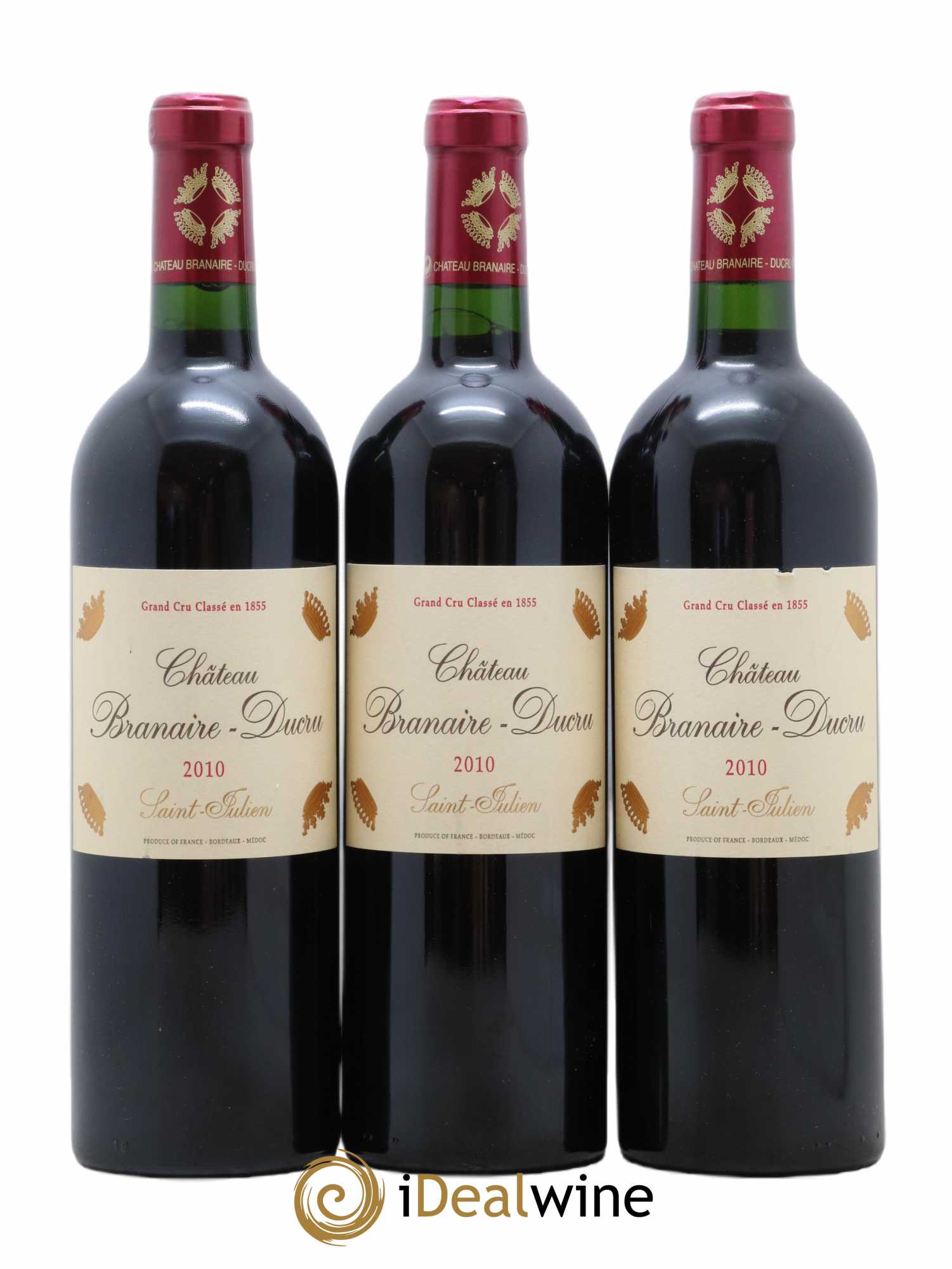 Château Branaire Ducru 4ème Grand Cru Classé 2010 - Lot of 3 bottles - 0
