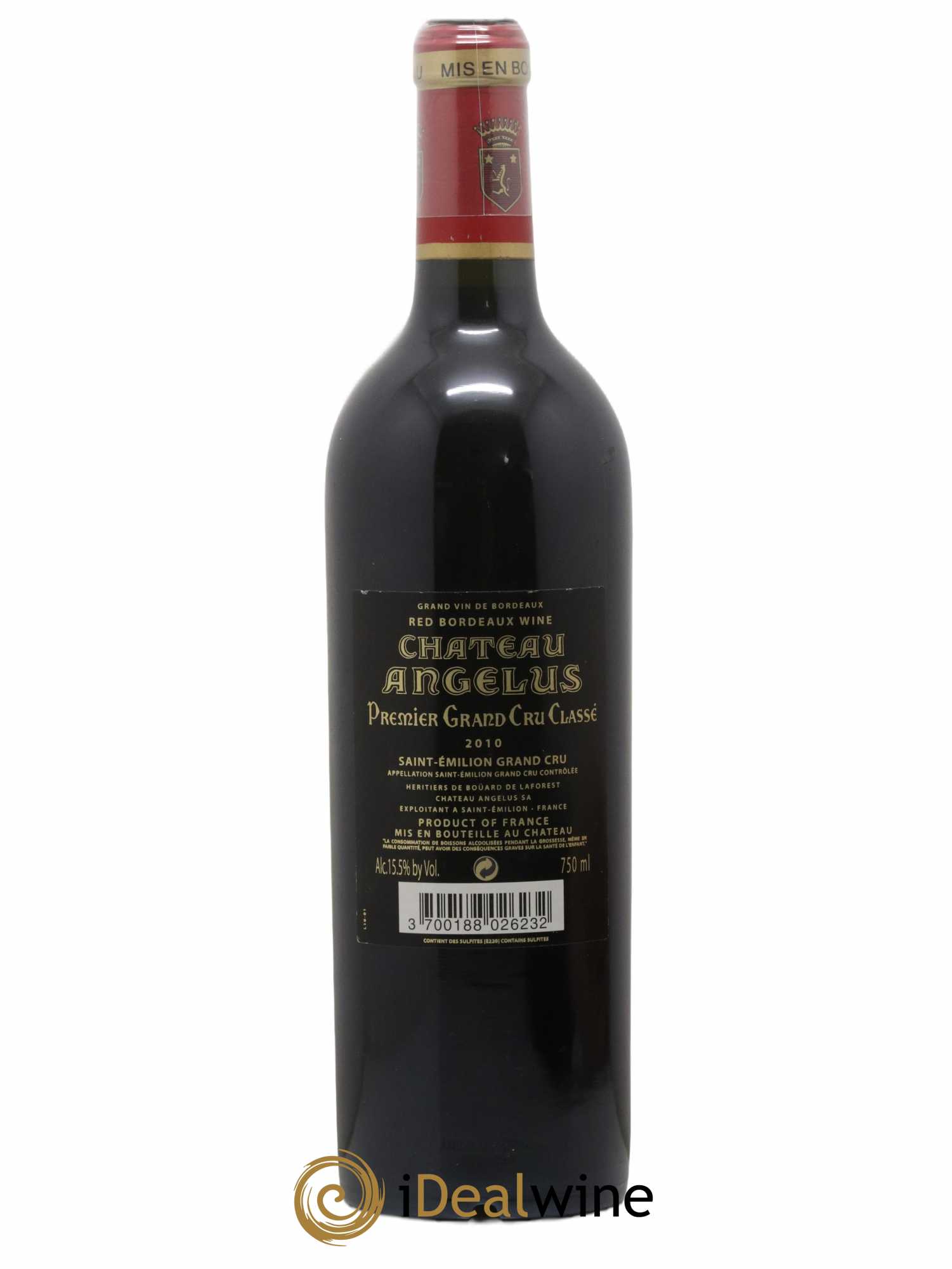 Château Angélus 1er Grand Cru Classé A 2010 - Lot de 1 bouteille - 1