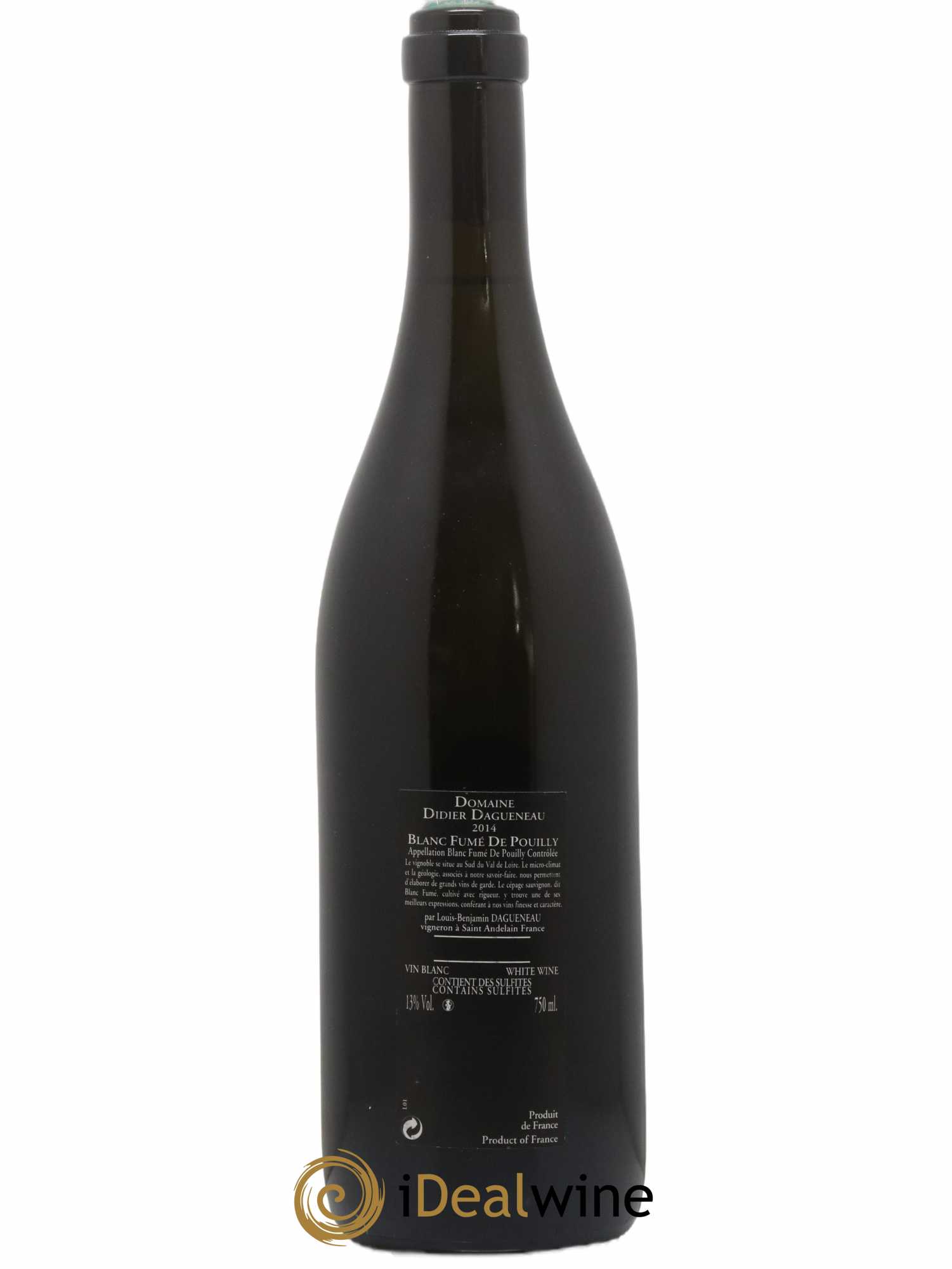 Vin de France (anciennement Pouilly-Fumé) Silex Dagueneau (Domaine Didier - Louis-Benjamin) 2014 - Lot de 1 bouteille - 1