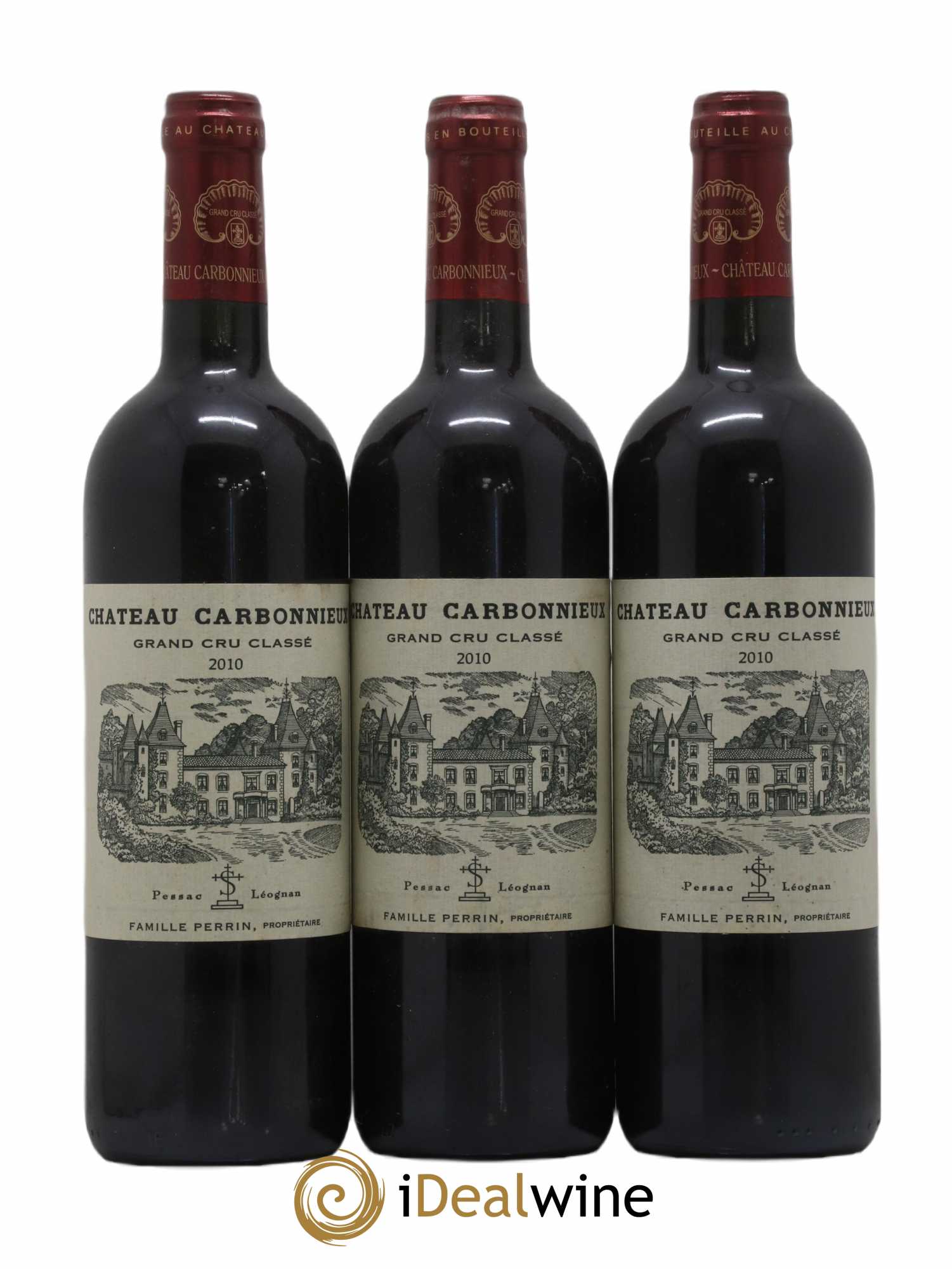 Château Carbonnieux Cru Classé de Graves 2010 - Lot of 3 bottles - 0