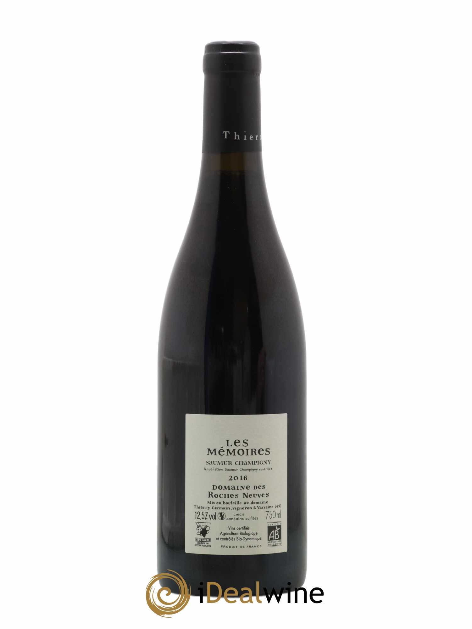 Saumur-Champigny Les Mémoires Domaine des Roches Neuves - Thierry Germain 2016 - Lot de 1 bouteille - 1