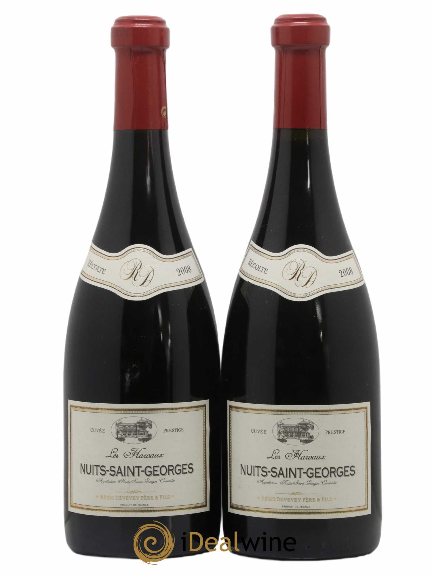 Nuits-Saint-Georges Harvaux Domaine Regis Devevey Pere Et Fils 2008 - Lot de 2 bouteilles - 0