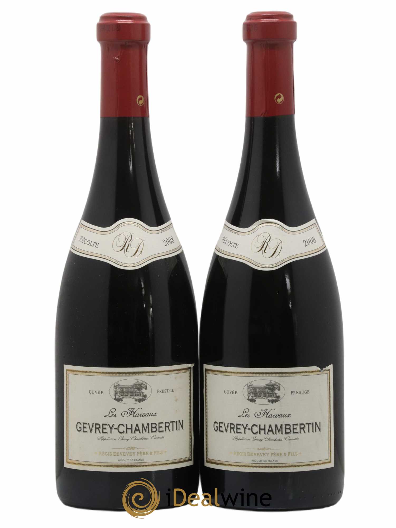 Gevrey-Chambertin Harvaux Domaine Regis Devevey Pere Et Fils 2008 - Lot de 2 bouteilles - 0