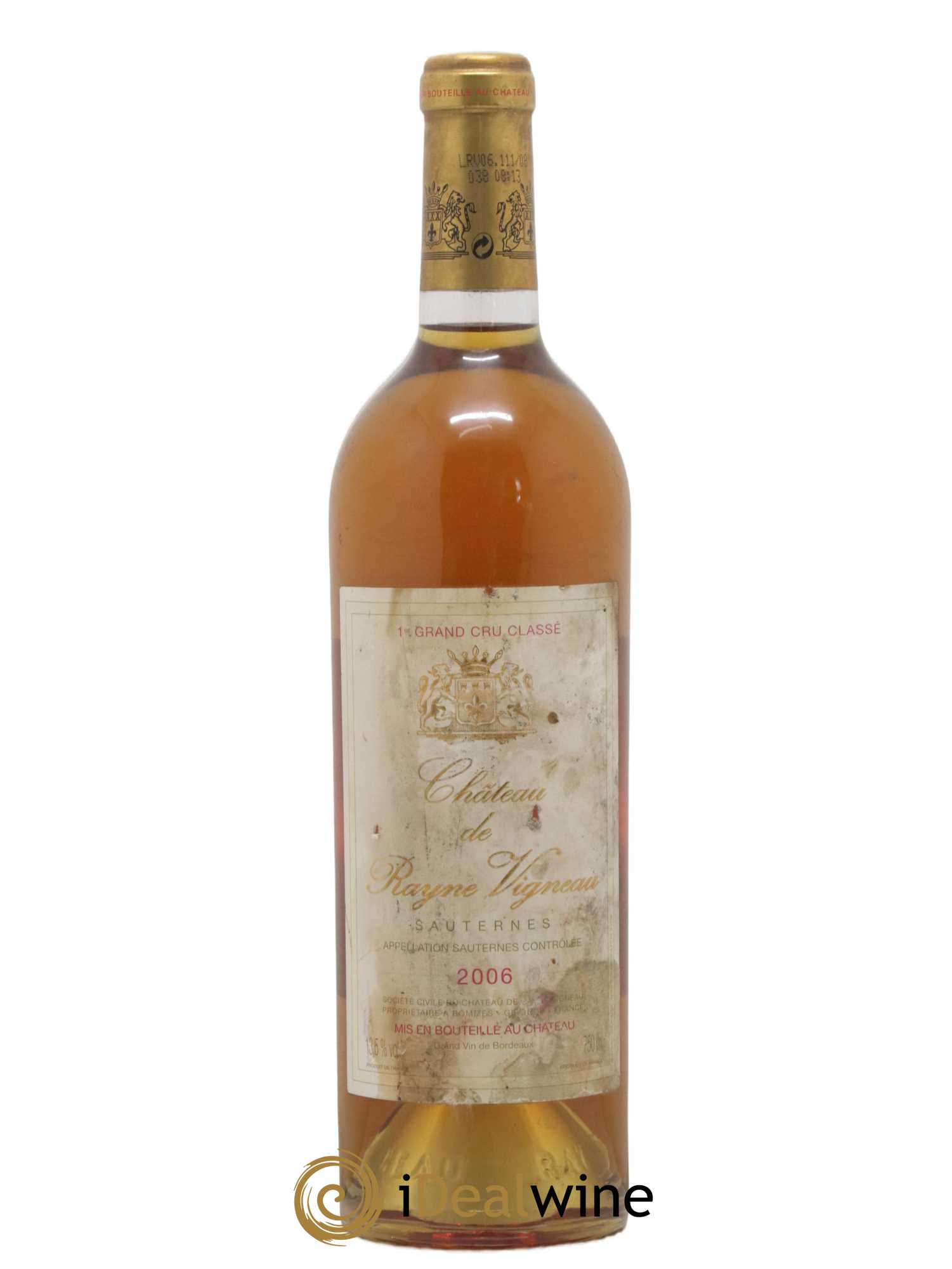 Château de Rayne Vigneau 1er Grand Cru Classé 2006 - Lotto di 1 bottiglia - 0