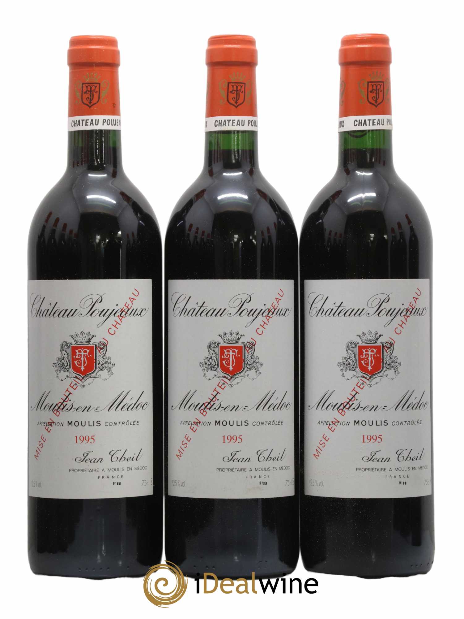 Château Poujeaux 1995 - Lot of 12 bottles - 1