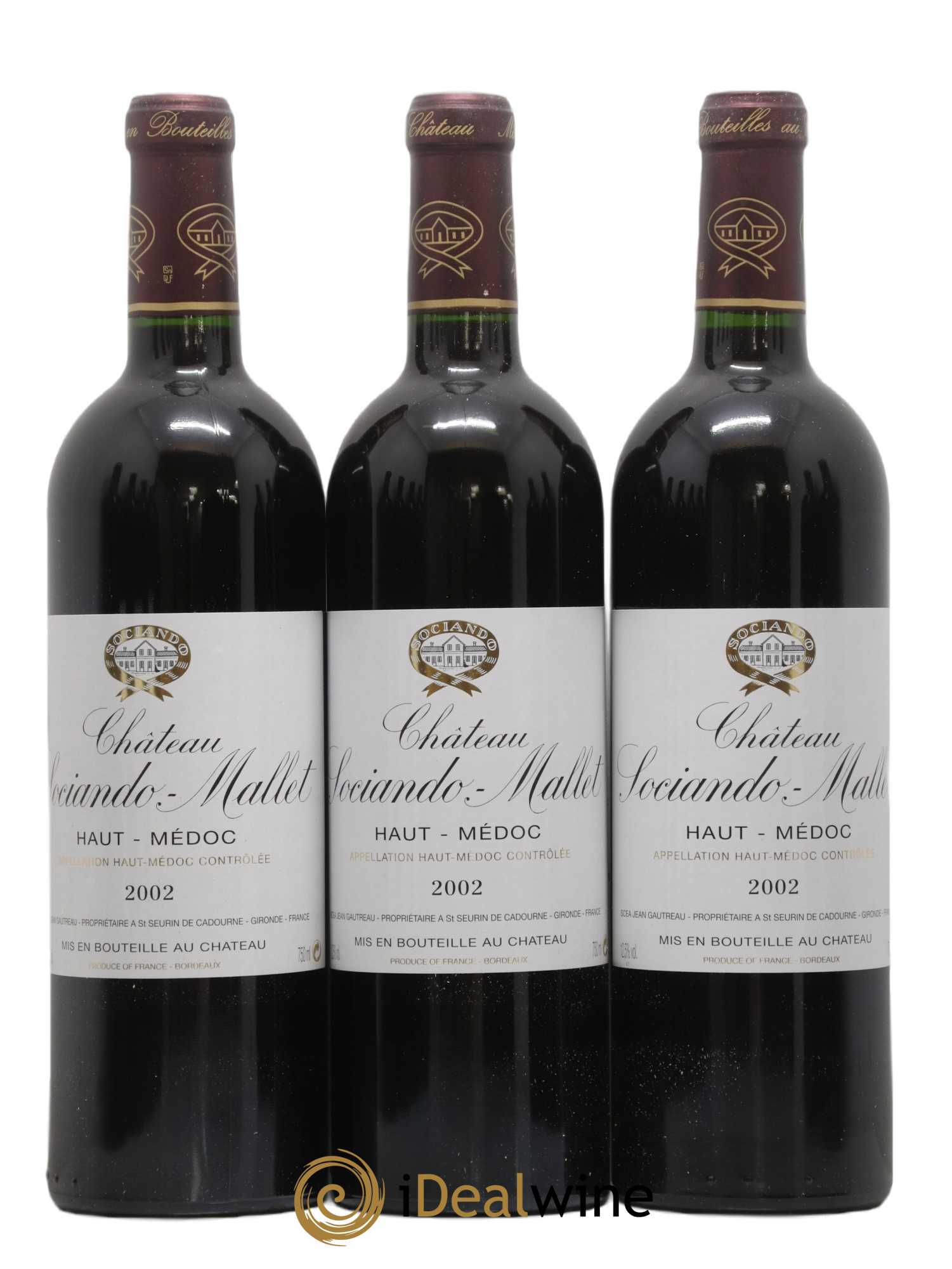 Château Sociando Mallet 2002 - Lot of 12 bottles - 2