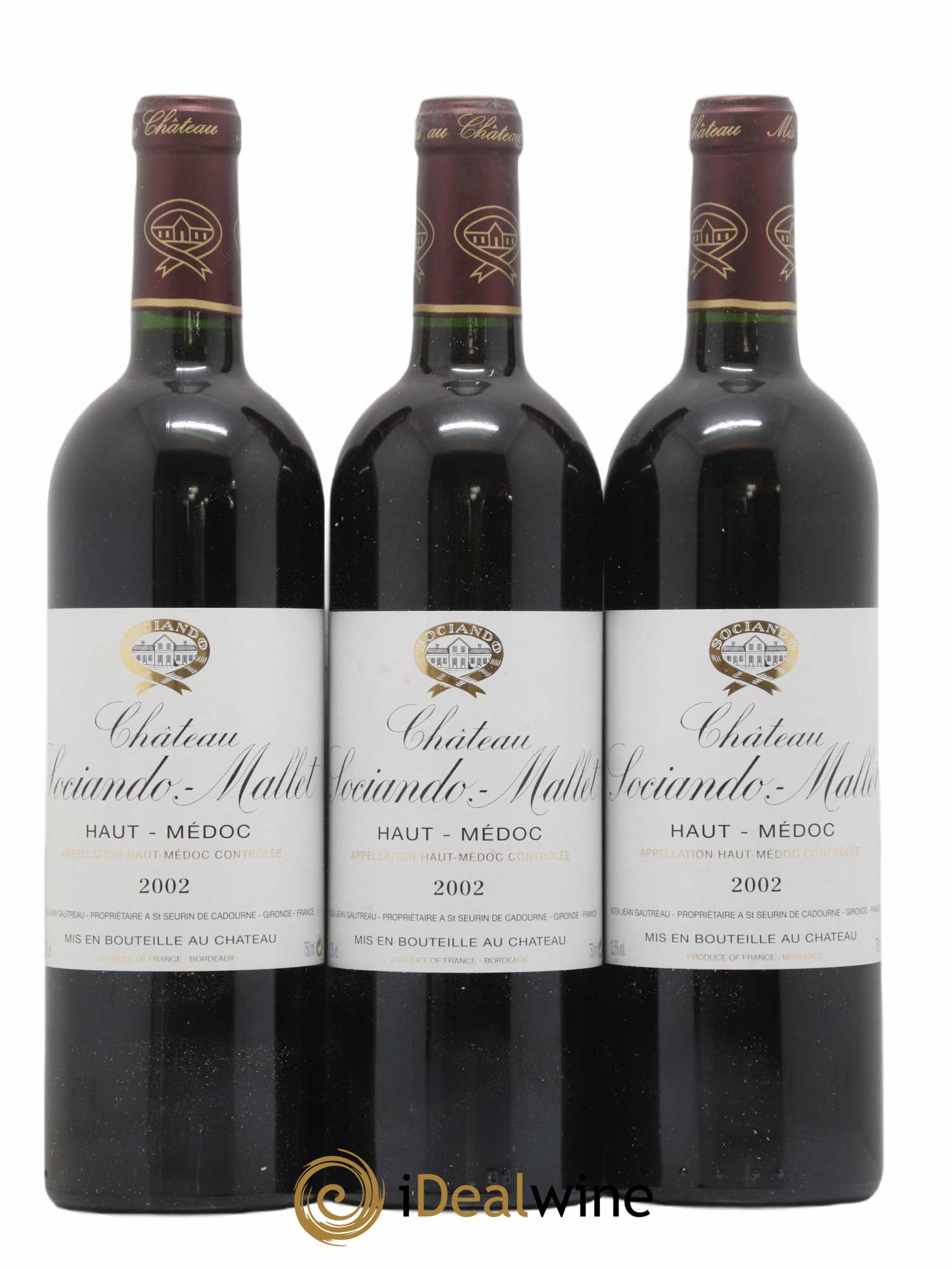Château Sociando Mallet 2002 - Lot of 12 bottles - 4