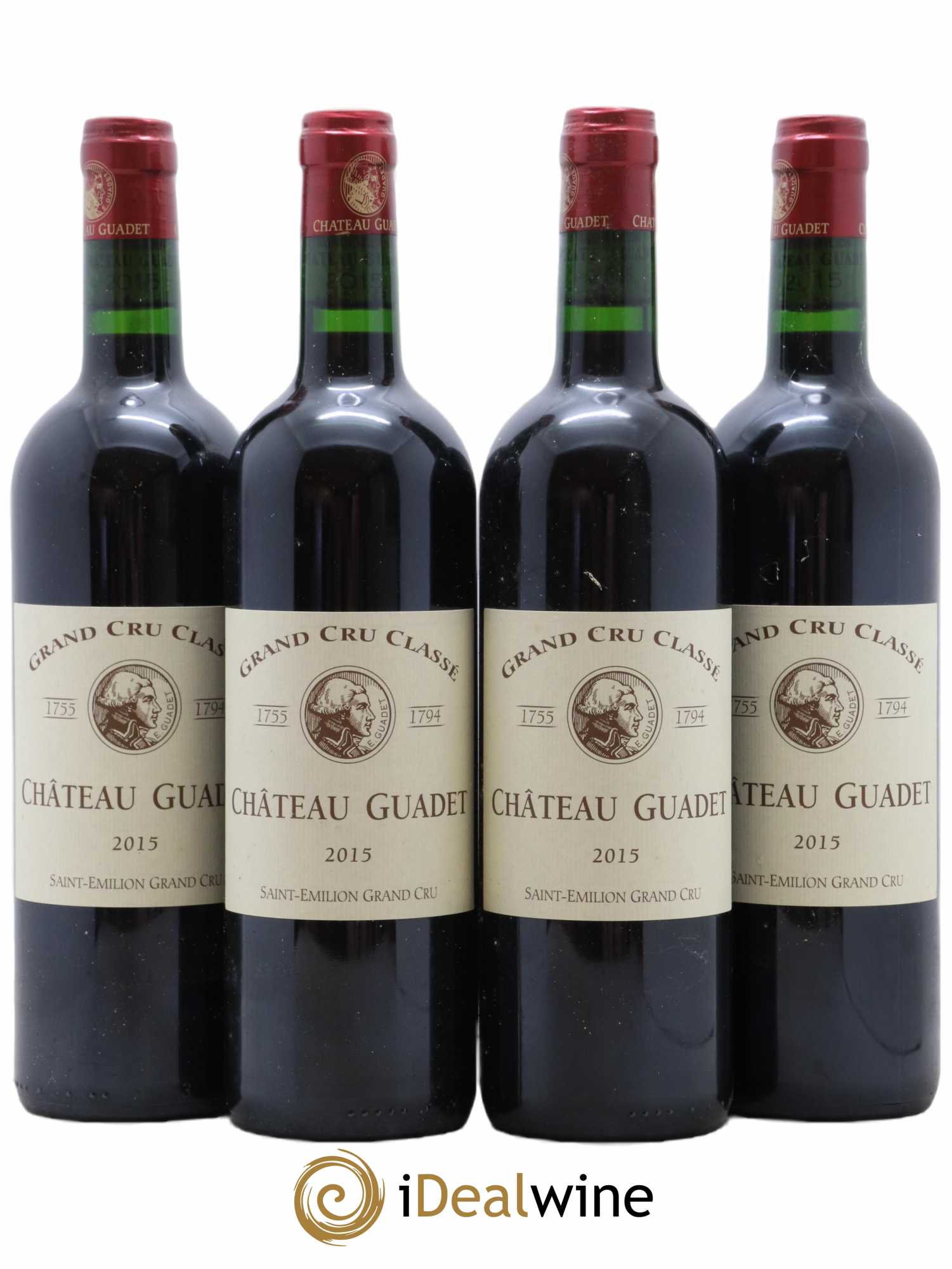 Château Guadet Grand Cru Classé 2015 - Lot de 4 bouteilles - 0