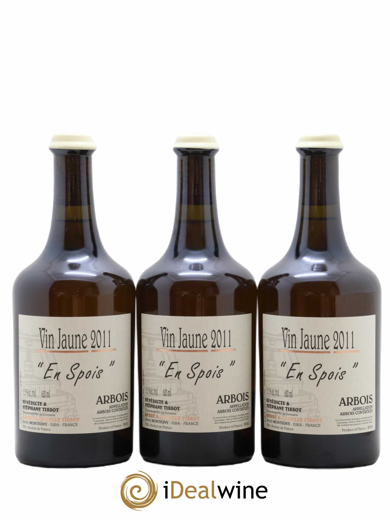 Arbois Vin Jaune En Spois Bénédicte et Stéphane Tissot 2011 - Lot de 3 bouteilles - 0