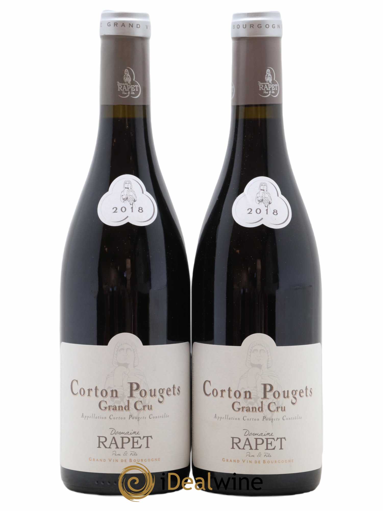 Corton Grand Cru Pougets Rapet Père & Fils 2018 - Lot de 2 bouteilles - 0