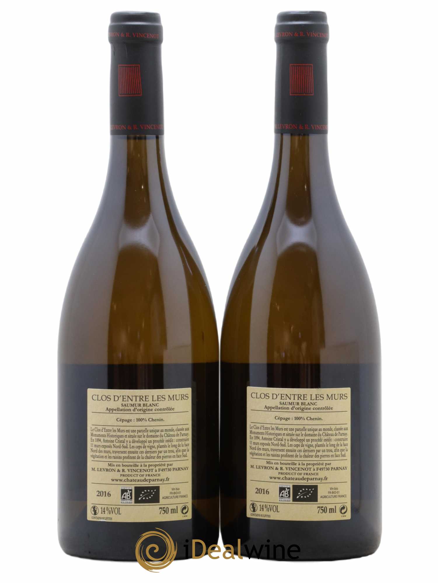 Saumur Clos d'Entre les Murs Château de Parnay 2016 - Lot de 2 bouteilles - 1