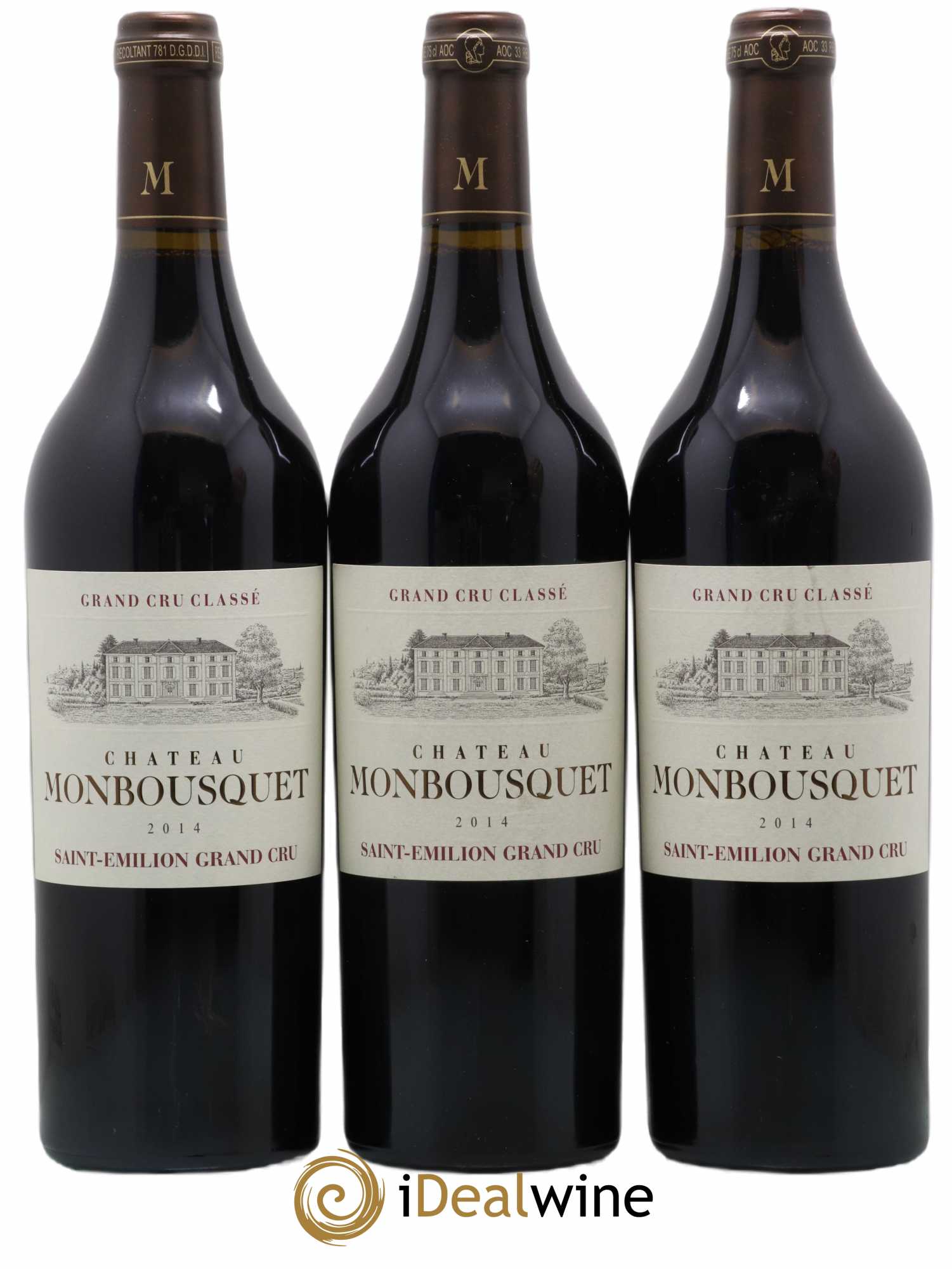 Château Monbousquet Grand Cru Classé 2014 - Lot de 3 bouteilles - 0