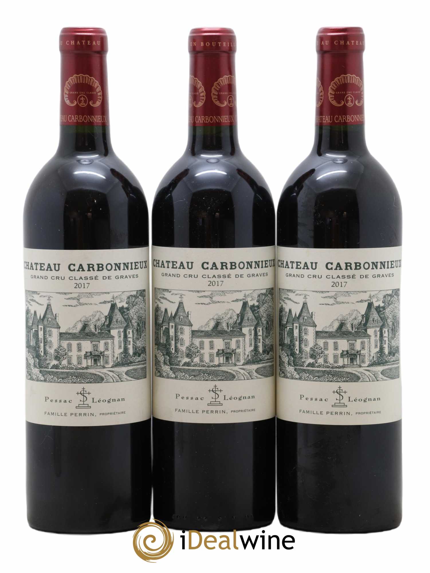 Château Carbonnieux Cru Classé de Graves 2017 - Lot de 3 bouteilles - 0