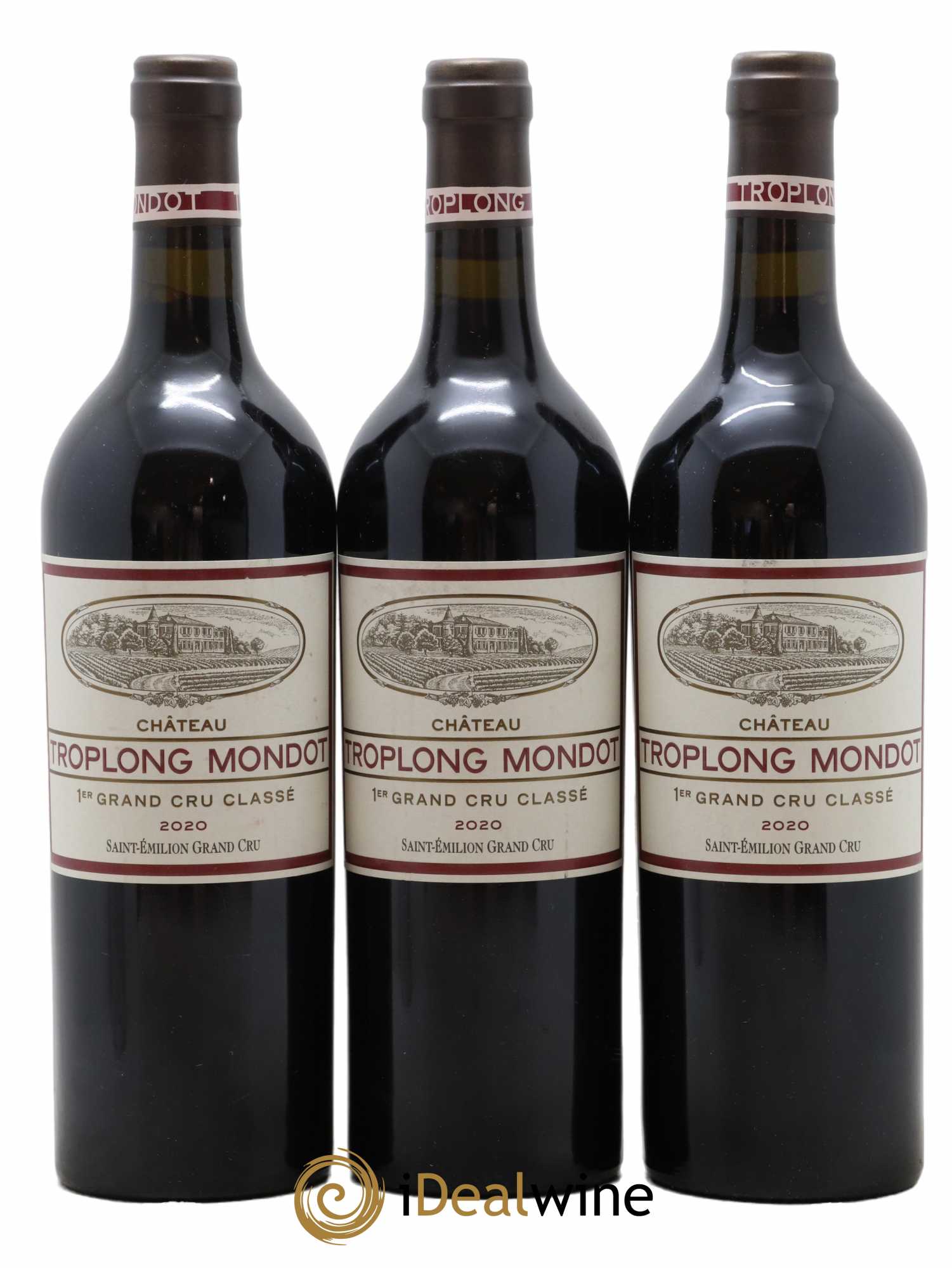 Château Troplong Mondot 1er Grand Cru Classé B 2020 - Lot de 3 bouteilles - 0