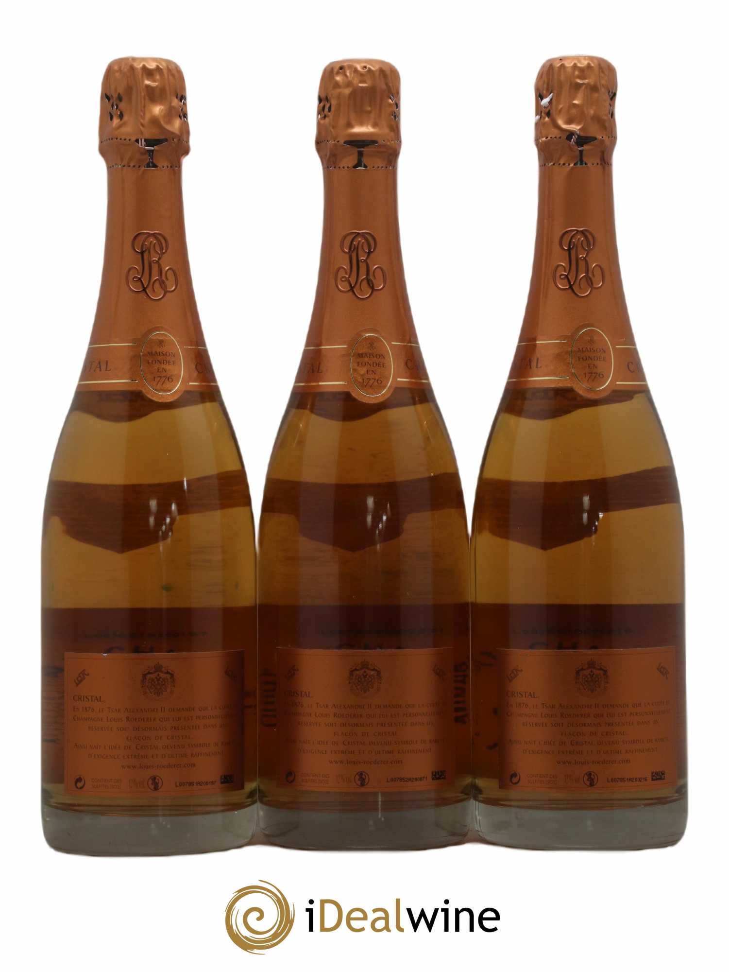 Cristal Louis Roederer 2002 - Lot of 3 bottles - 1