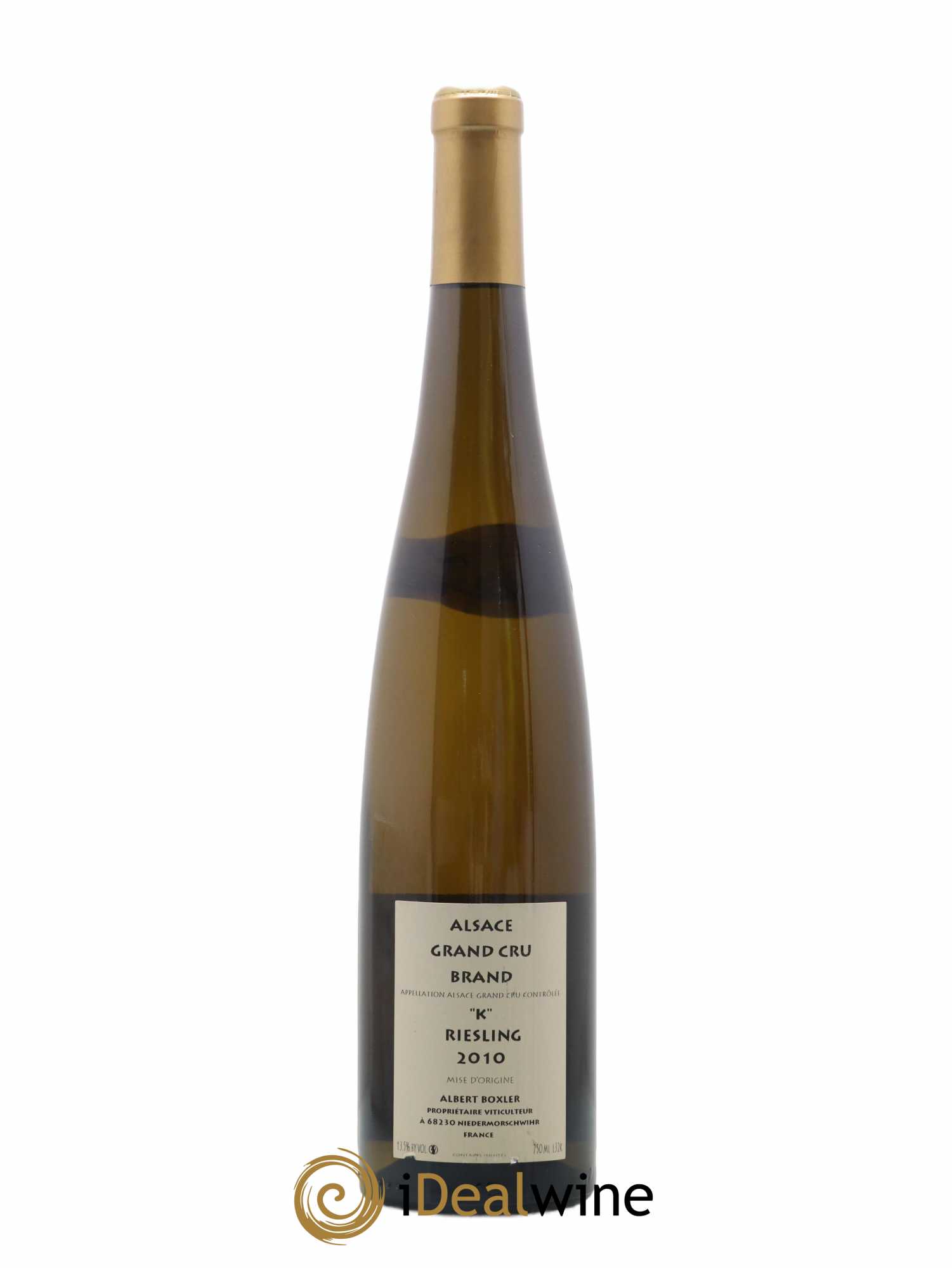 Alsace Riesling Grand Cru Brand K Albert Boxler 2010 - Lot de 1 bouteille - 1
