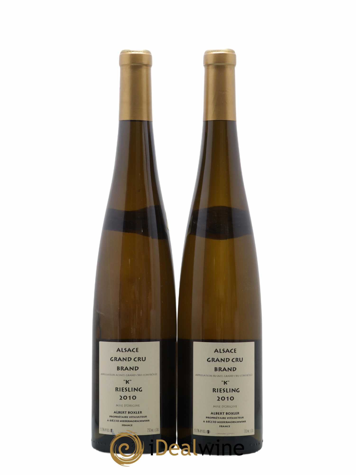 Alsace Riesling Grand Cru Brand K Albert Boxler 2010 - Lot de 2 bouteilles - 1