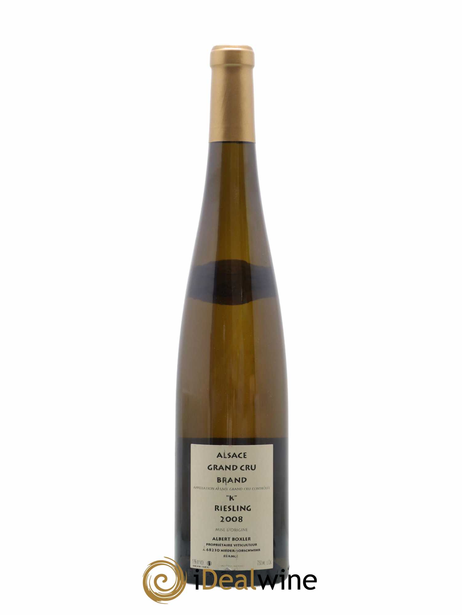 Alsace Riesling Grand Cru Brand K Albert Boxler 2008 - Lot de 1 bouteille - 1