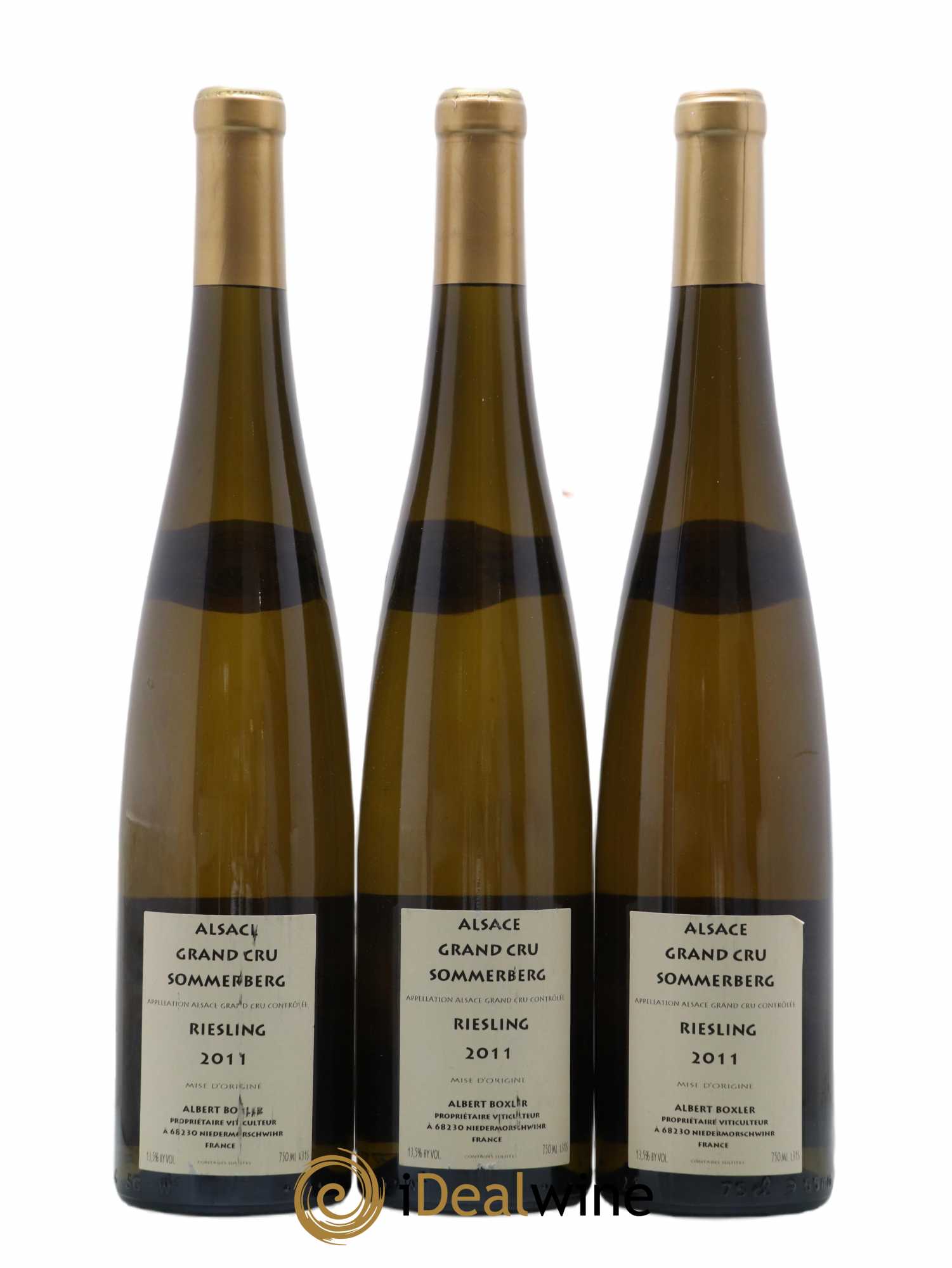 Alsace Riesling Grand Cru Sommerberg Albert Boxler 2011 - Lot de 3 bouteilles - 1