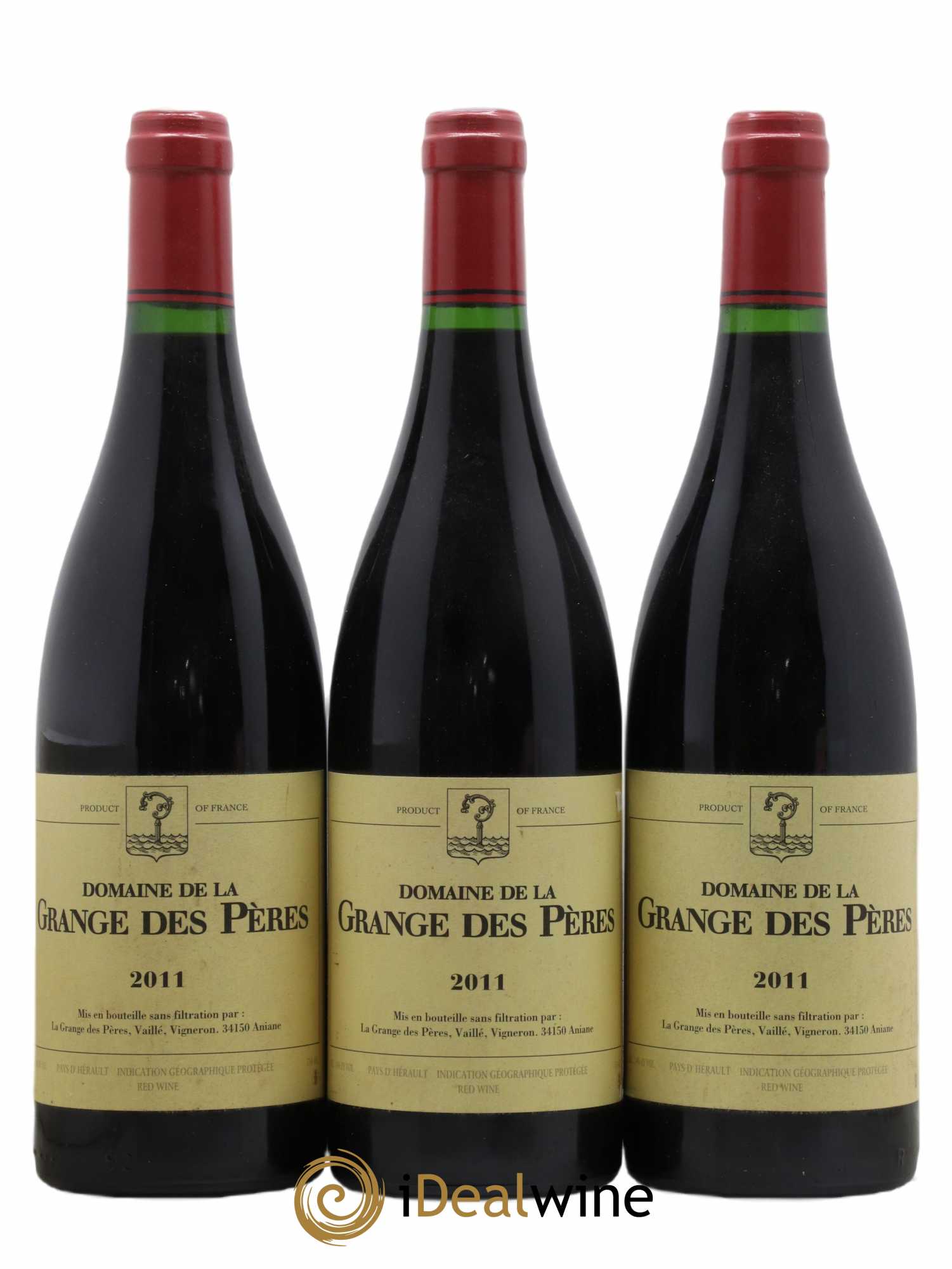 Pays d'Hérault Grange des Pères Laurent Vaillé 2011 - Lot de 3 bouteilles - 0