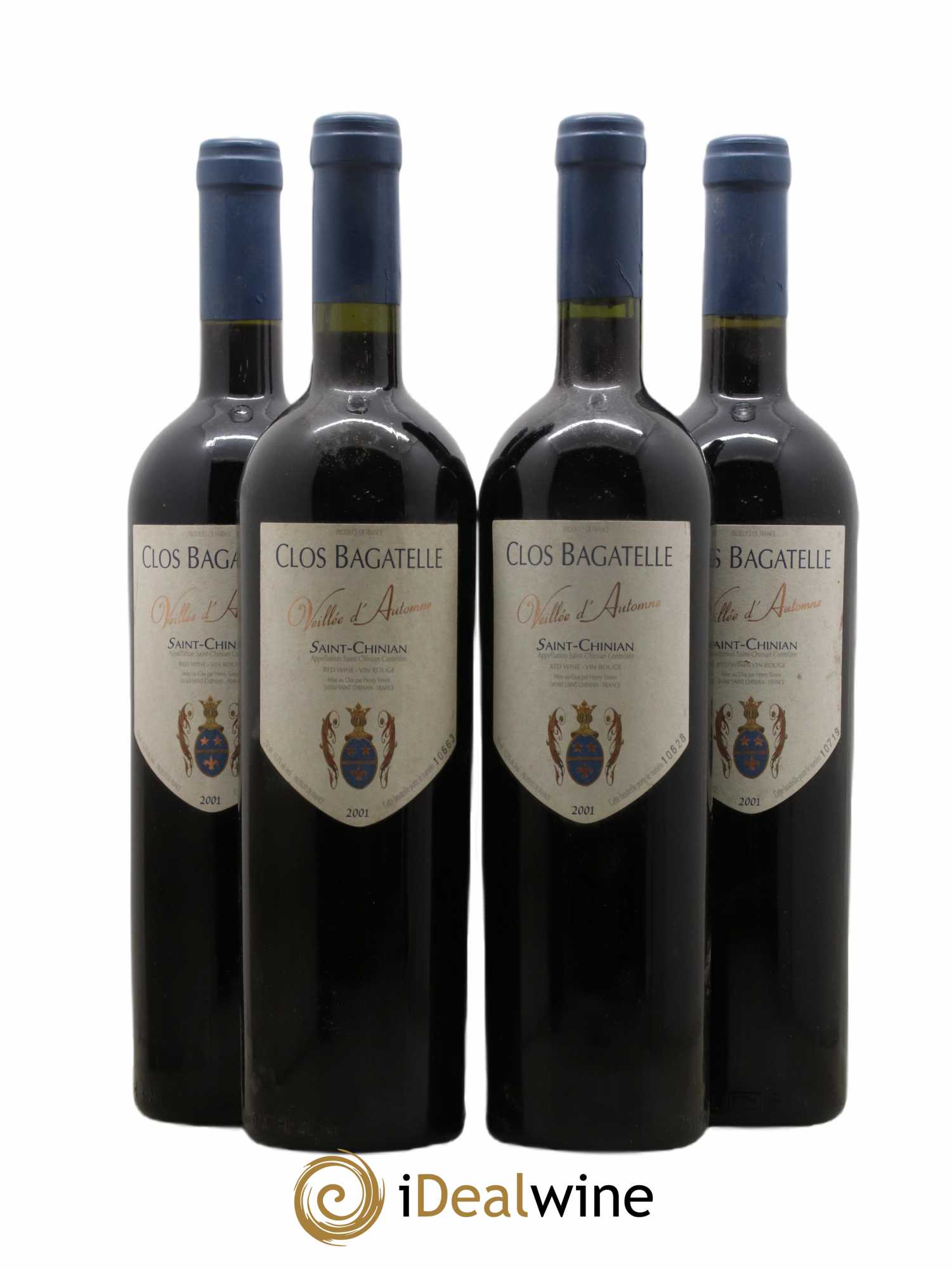 Saint-Chinian Veillee D'Automne Clos Bagatelles 2001 - Lot de 4 bouteilles - 0