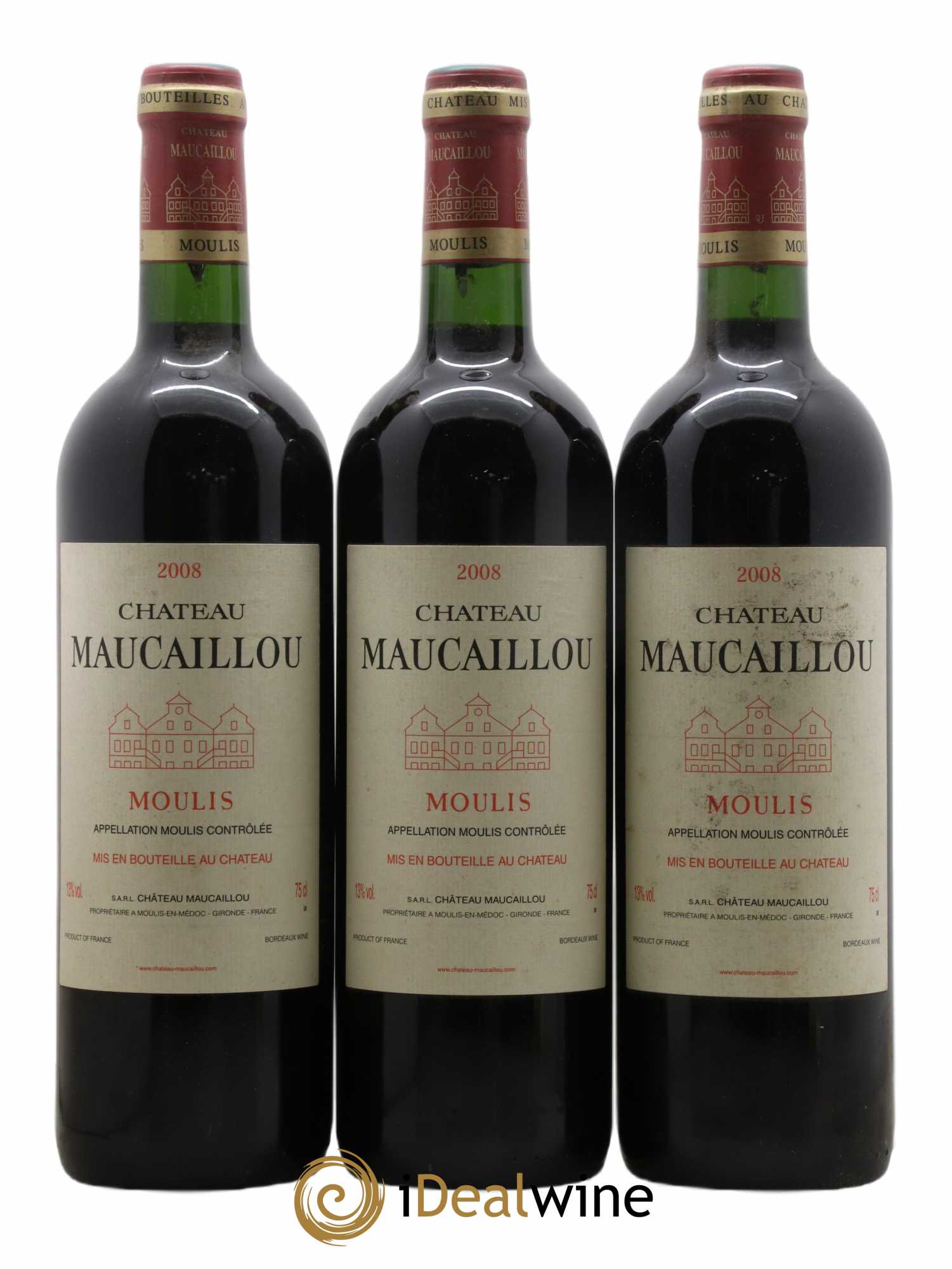Château Maucaillou 2008 - Lot de 3 bouteilles - 0