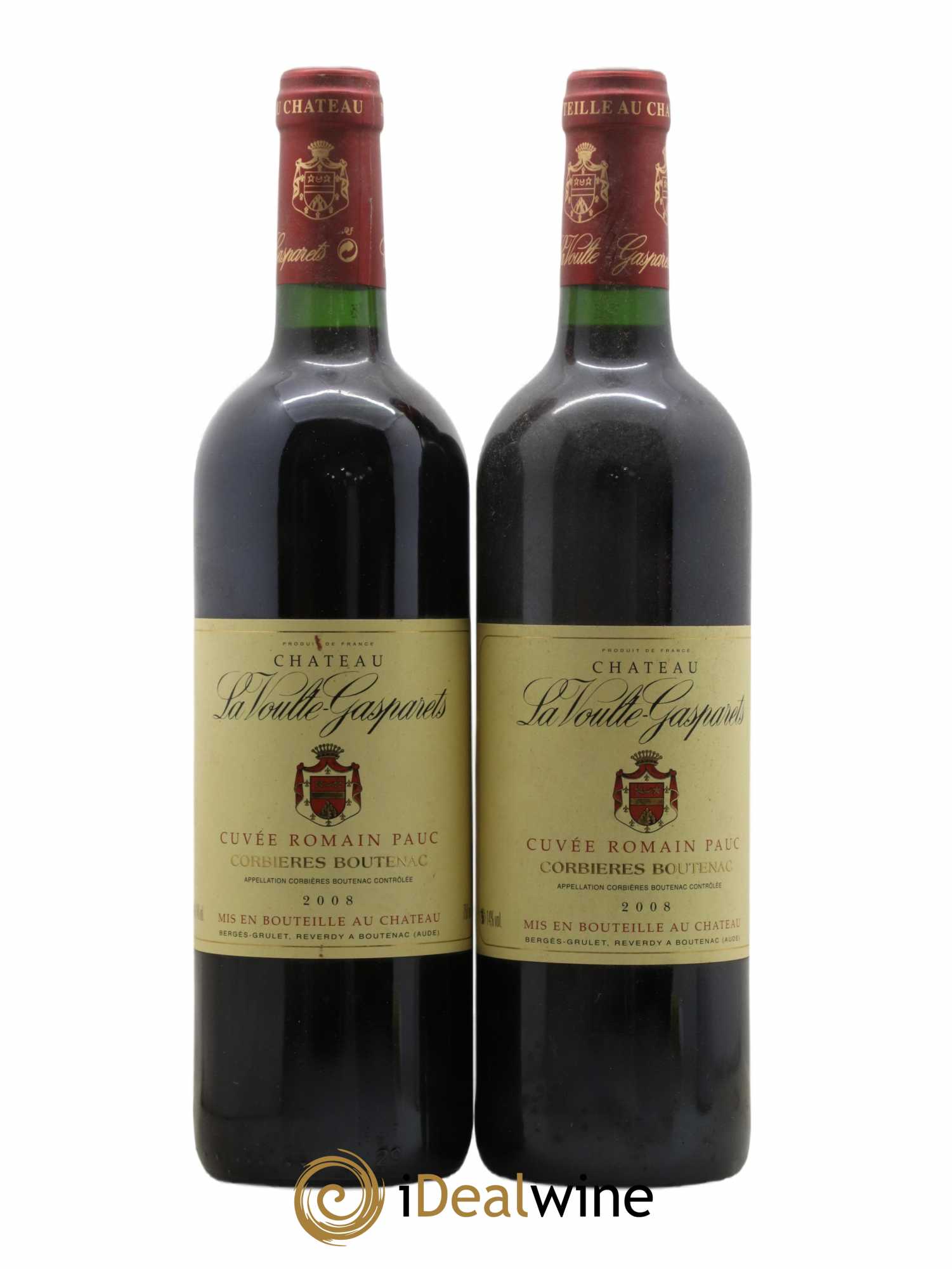 Corbières Boutenac La Voulte-Gasparets Cuvée Romain Pauc Patrick Reverdy 2008 - Lot de 2 bouteilles - 0