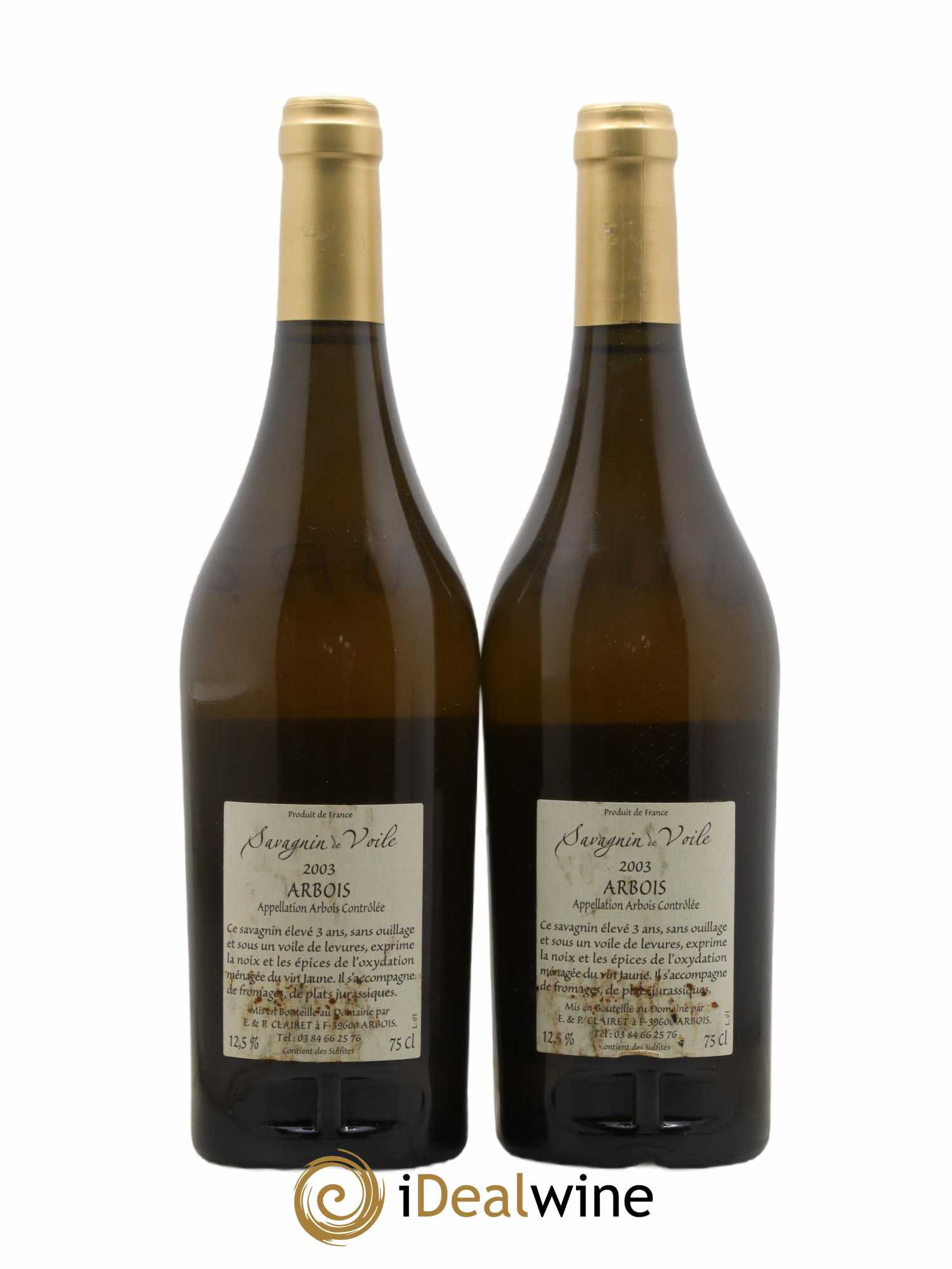 Arbois Savagnin de Voile Domaine de la Tournelle 2003 - Lot de 2 bouteilles - 1