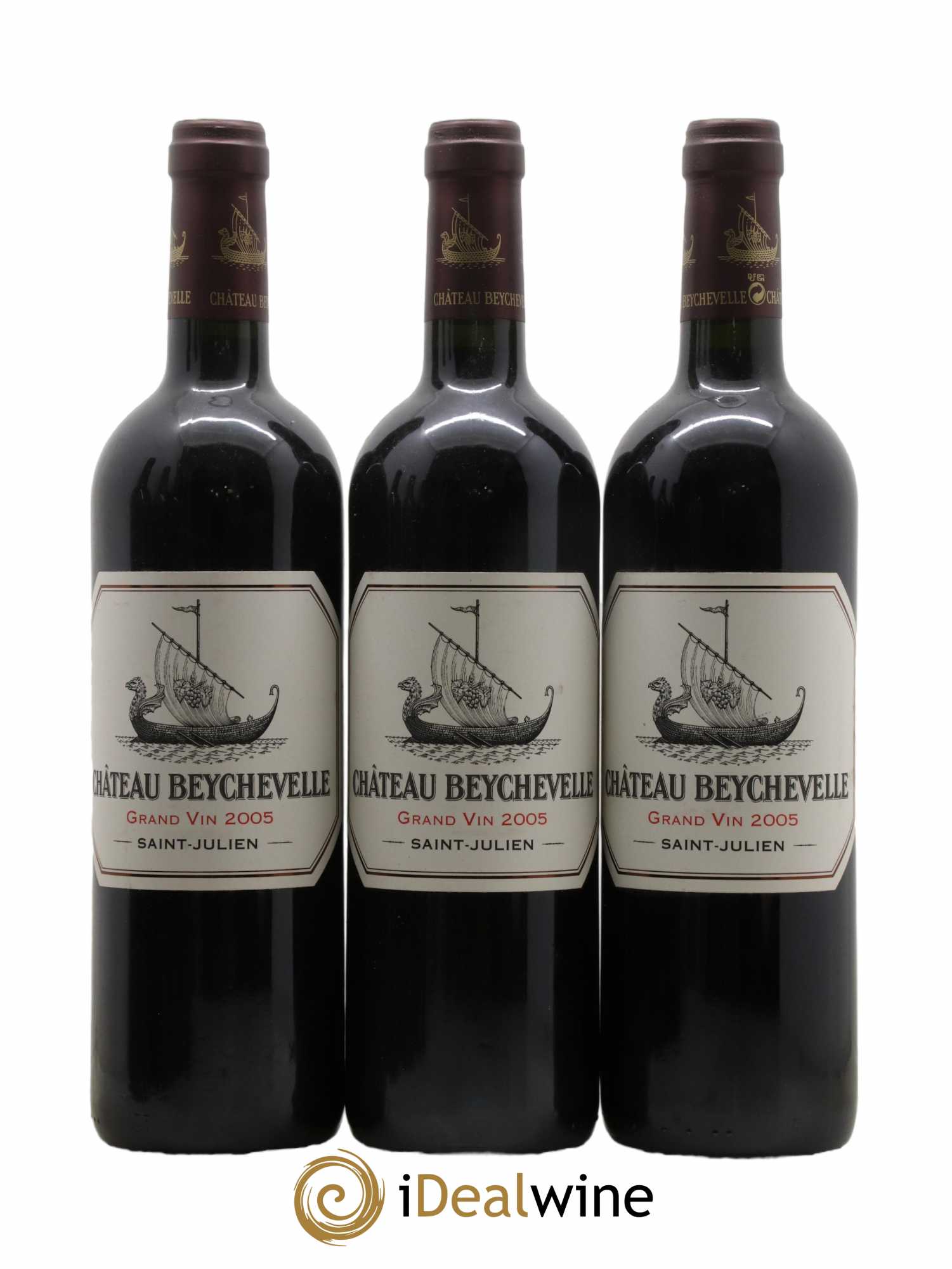 Château Beychevelle 4ème Grand Cru Classé 2005 - Lot de 3 bouteilles - 0