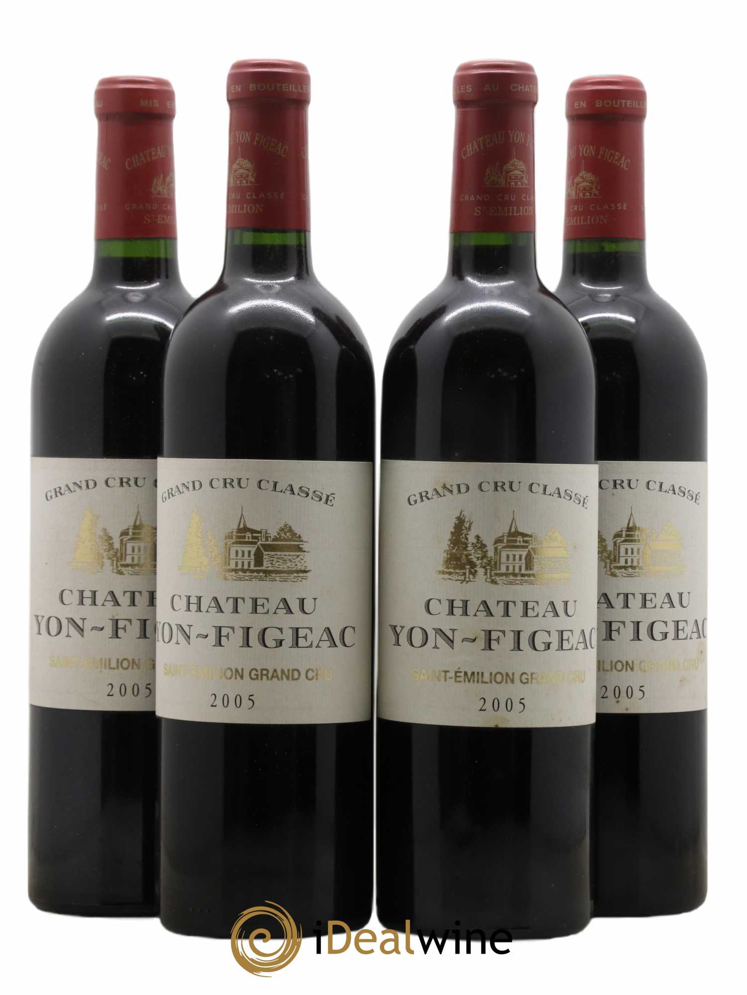 Château Yon Figeac Grand Cru Classé 2005 - Lot de 4 bouteilles - 0