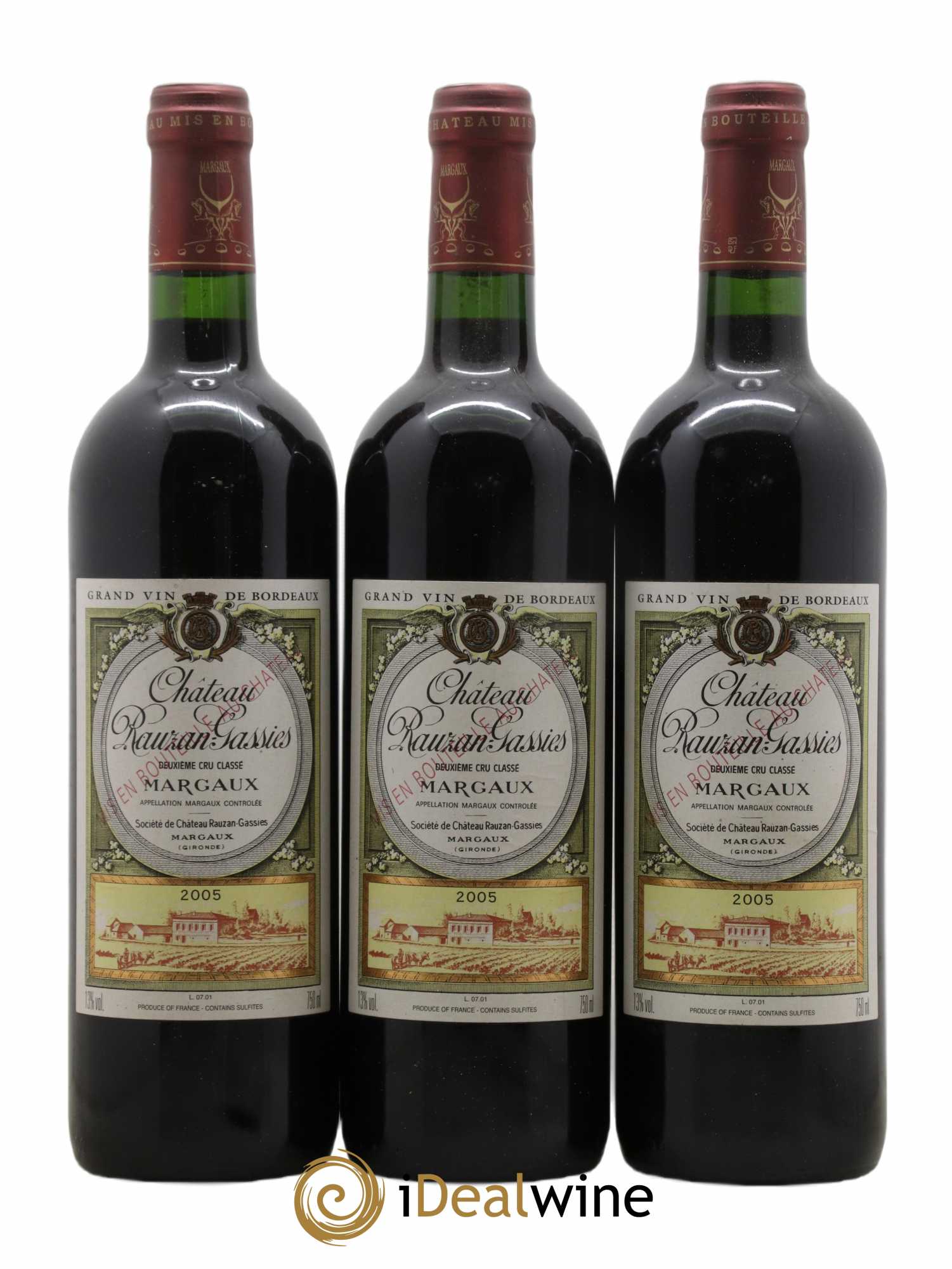 Gassies de Rauzan Gassies 2005 - Posten von 3 Flaschen - 0