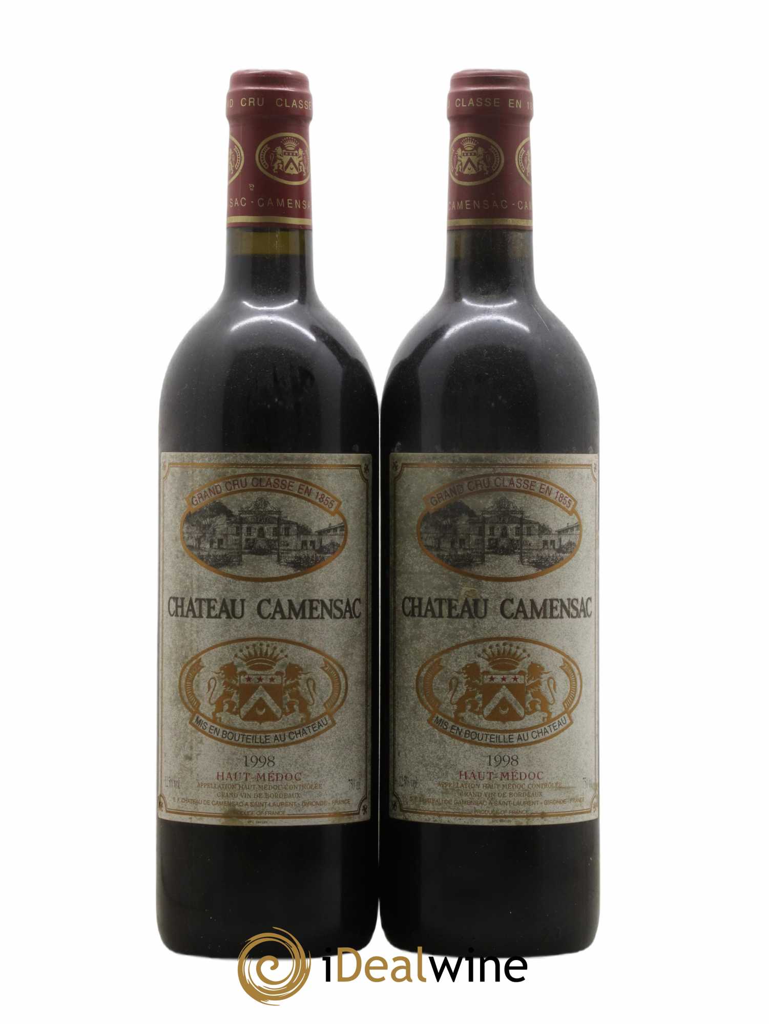 Château Camensac 5ème Grand Cru Classé 1998 - Lot de 2 bouteilles - 0