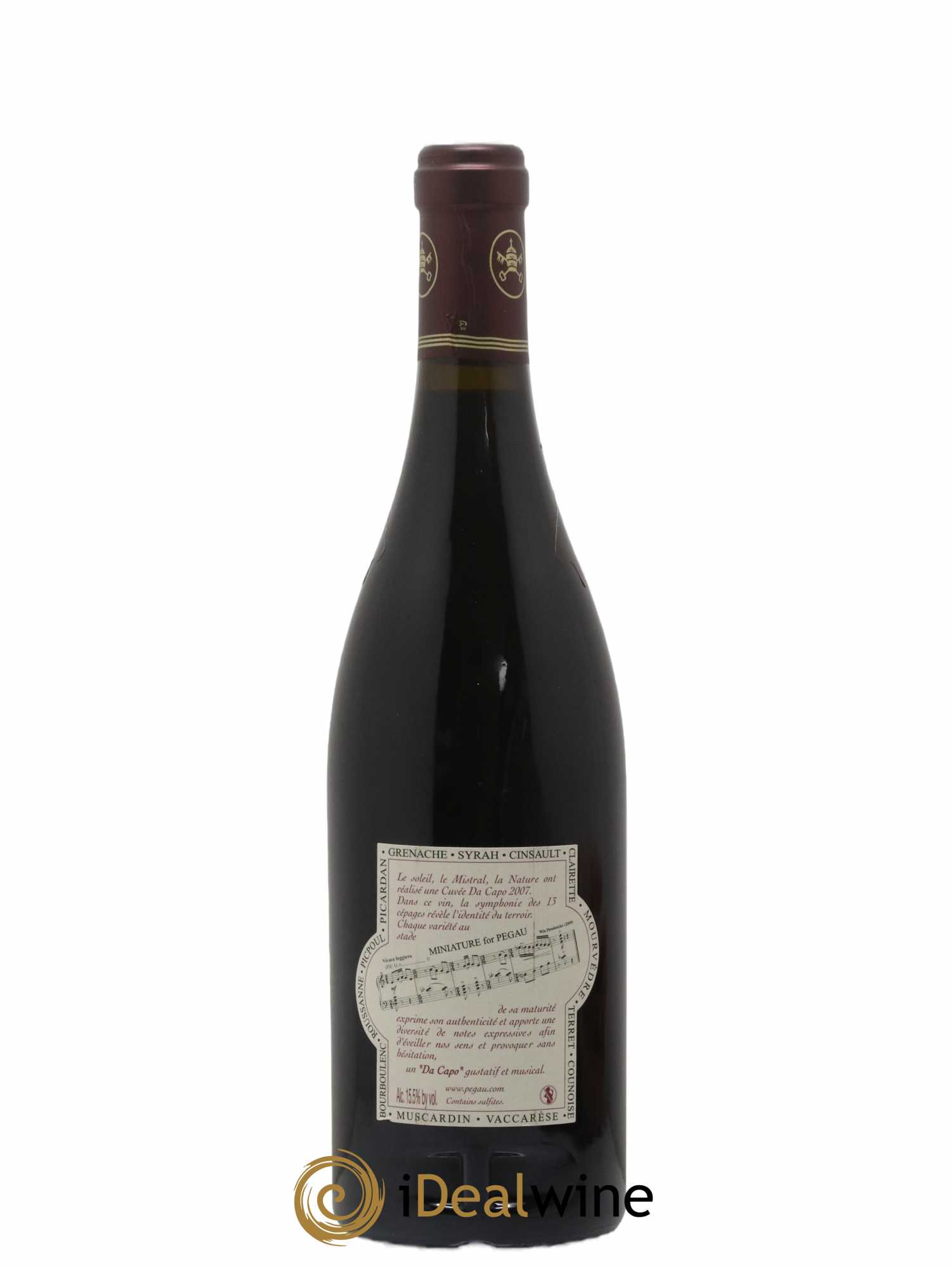 Châteauneuf-du-Pape Domaine du Pégau Cuvée Da Capo Paul et Laurence Féraud 2007 - Lot de 1 bouteille - 1