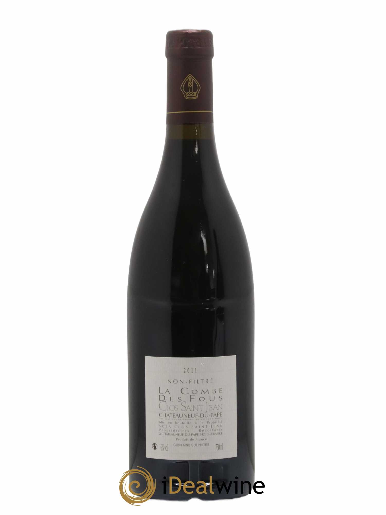 Châteauneuf-du-Pape Clos Saint-Jean La Combe des Fous Pascal et Vincent Maurel 2011 - Lot de 1 bouteille - 1