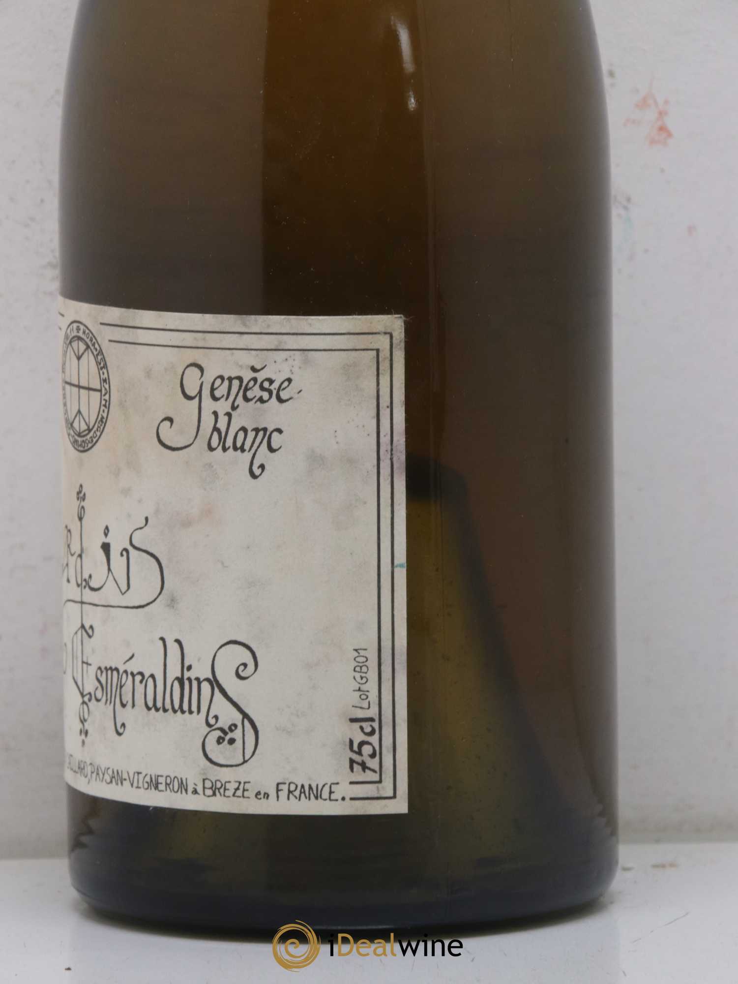 Vin de France Génèse Xavier Caillard - Les Jardins Esmeraldins 2001 - Lot de 1 bouteille - 1