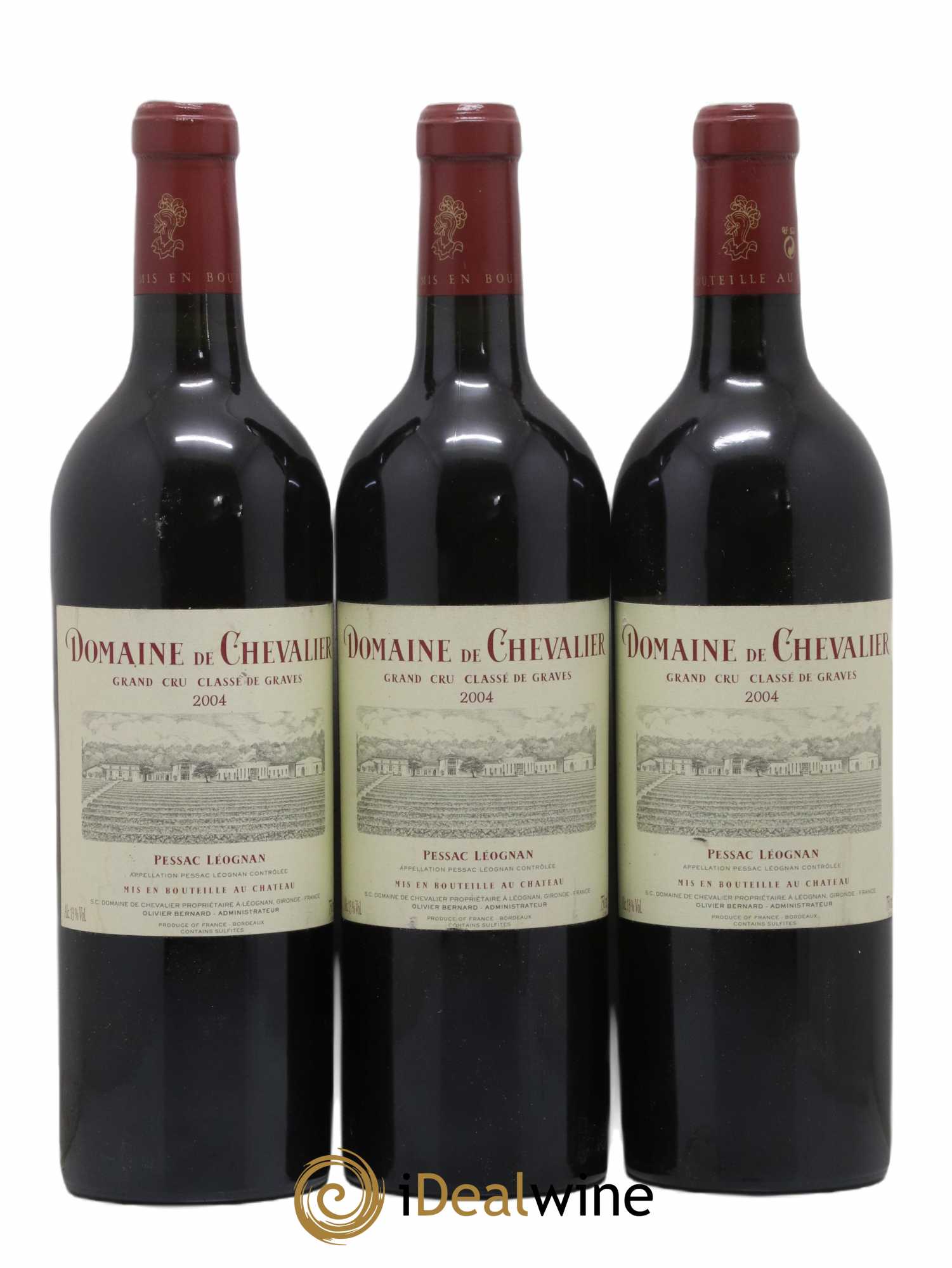 Domaine de Chevalier Cru Classé de Graves 2004 - Lot de 3 bouteilles - 0