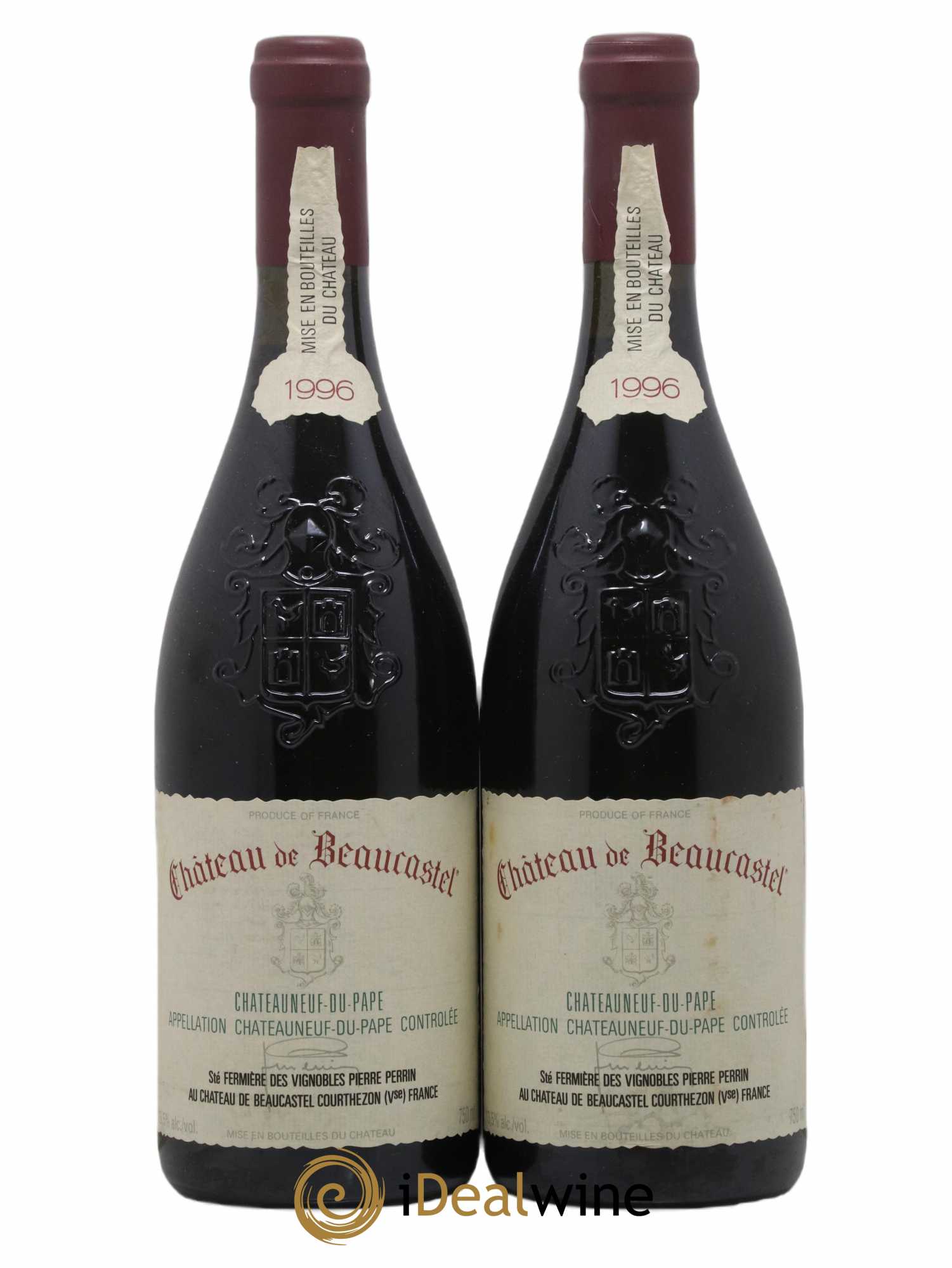 Châteauneuf-du-Pape Château de Beaucastel Famille Perrin 1996 - Lot de 2 bouteilles - 0