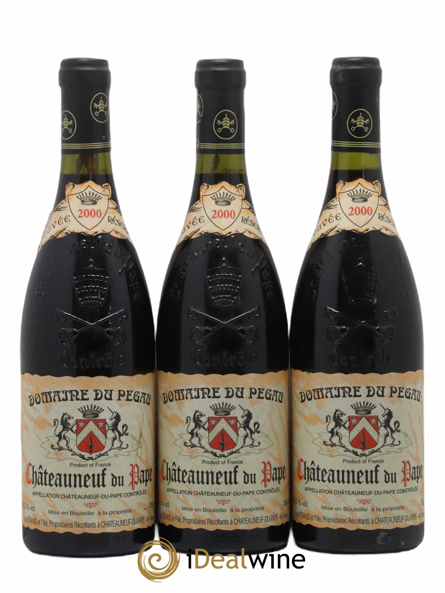 Châteauneuf-du-Pape Domaine du Pégau Cuvée Réservée Paul et Laurence Féraud 2000 - Lot de 3 bouteilles - 0