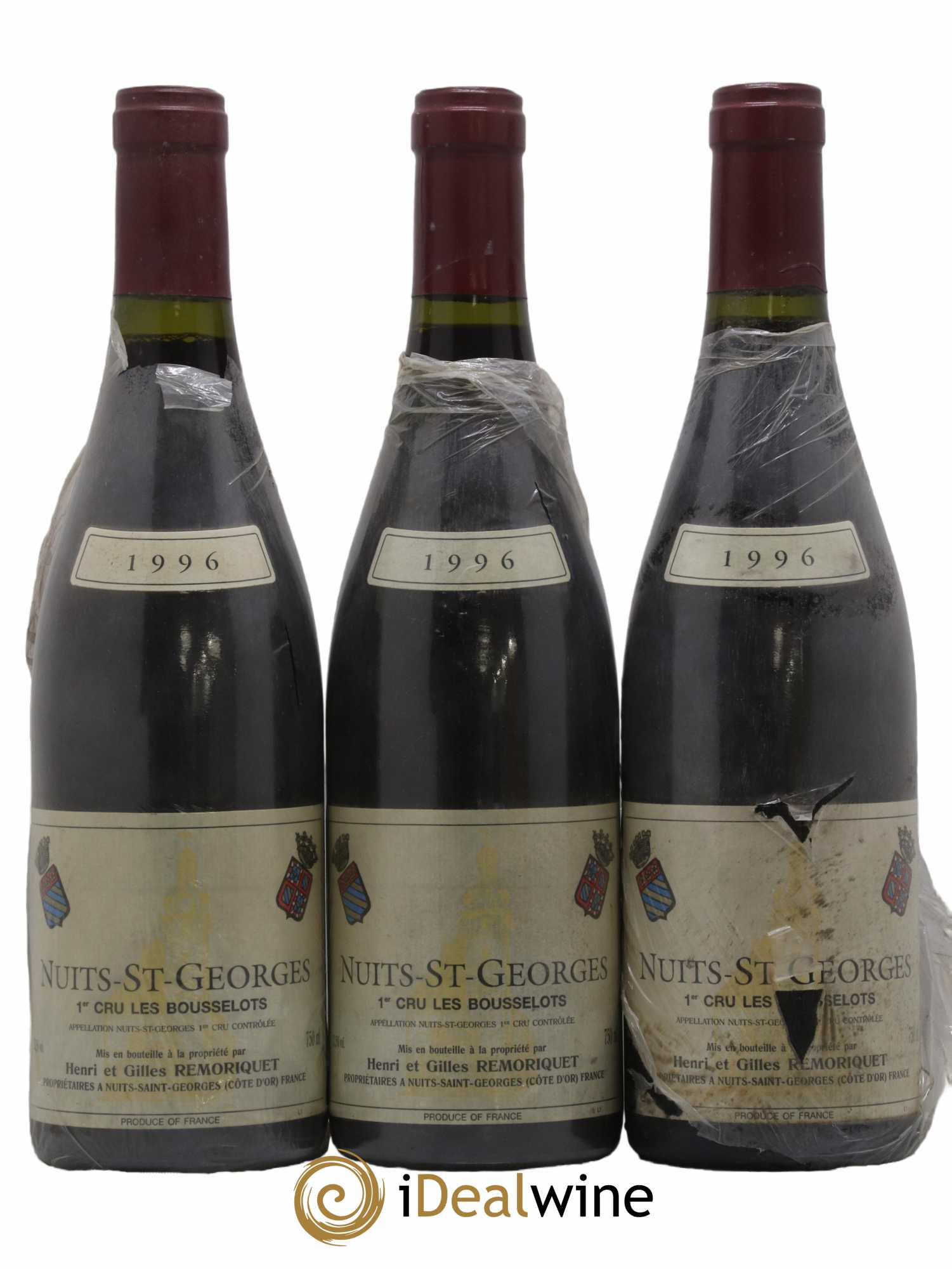 Nuits-Saint-Georges 1er Cru Les Bousselots Gilles Remoriquet 1996 - Lot de 3 bouteilles - 0