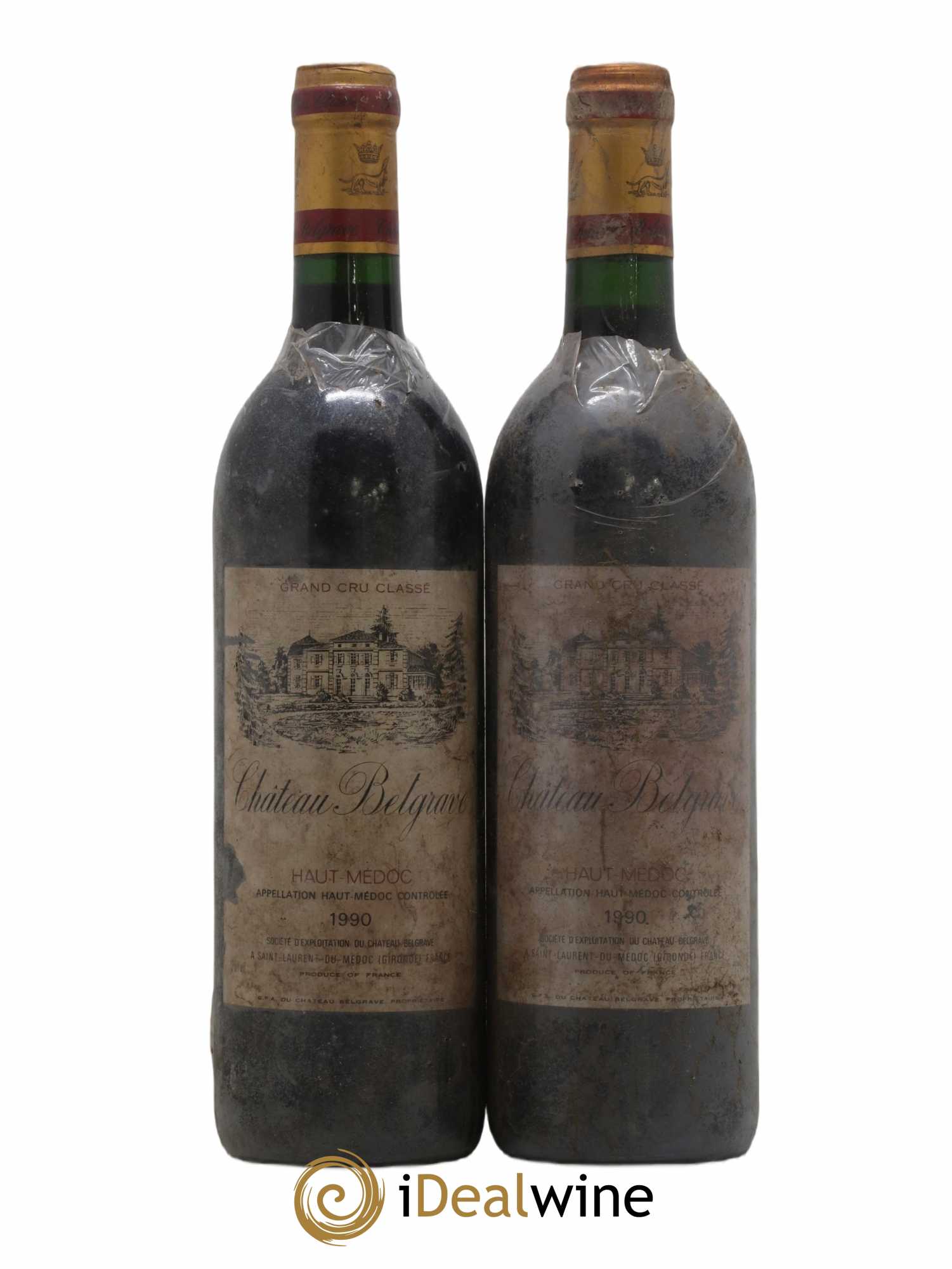 Château Belgrave 5ème Grand Cru Classé 1990 - Lot de 2 bouteilles - 0