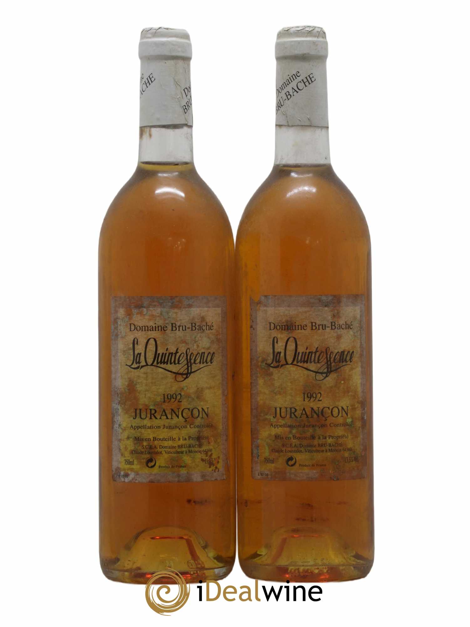 Jurançon La quintessence du Domaine Bru Baché 1992 - Posten von 2 Flaschen - 0