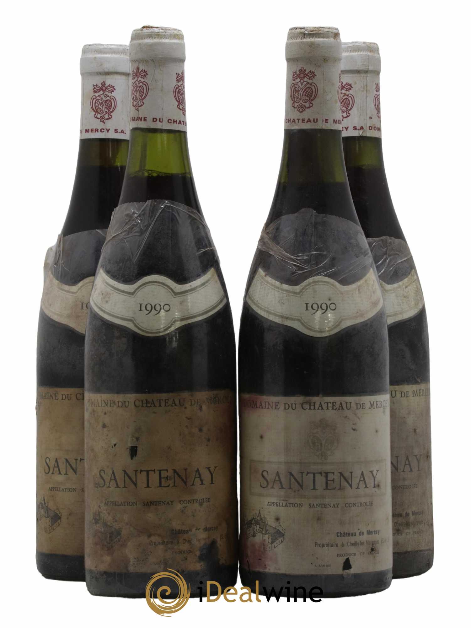 Santenay Château de Mercey 1990 - Lot de 4 bouteilles - 0