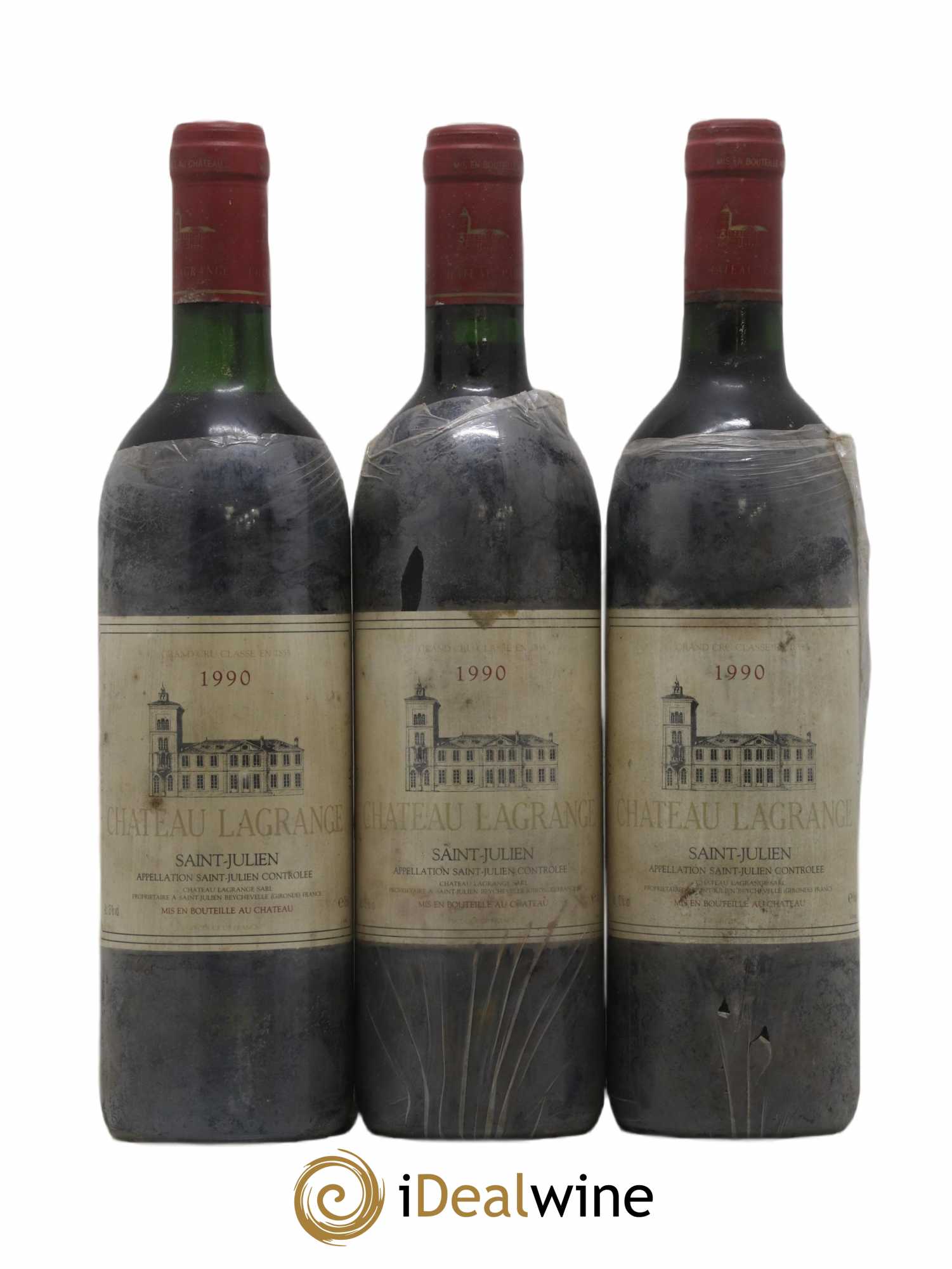 Château Lagrange 3ème Grand Cru Classé 1990 - Lot de 3 bouteilles - 0