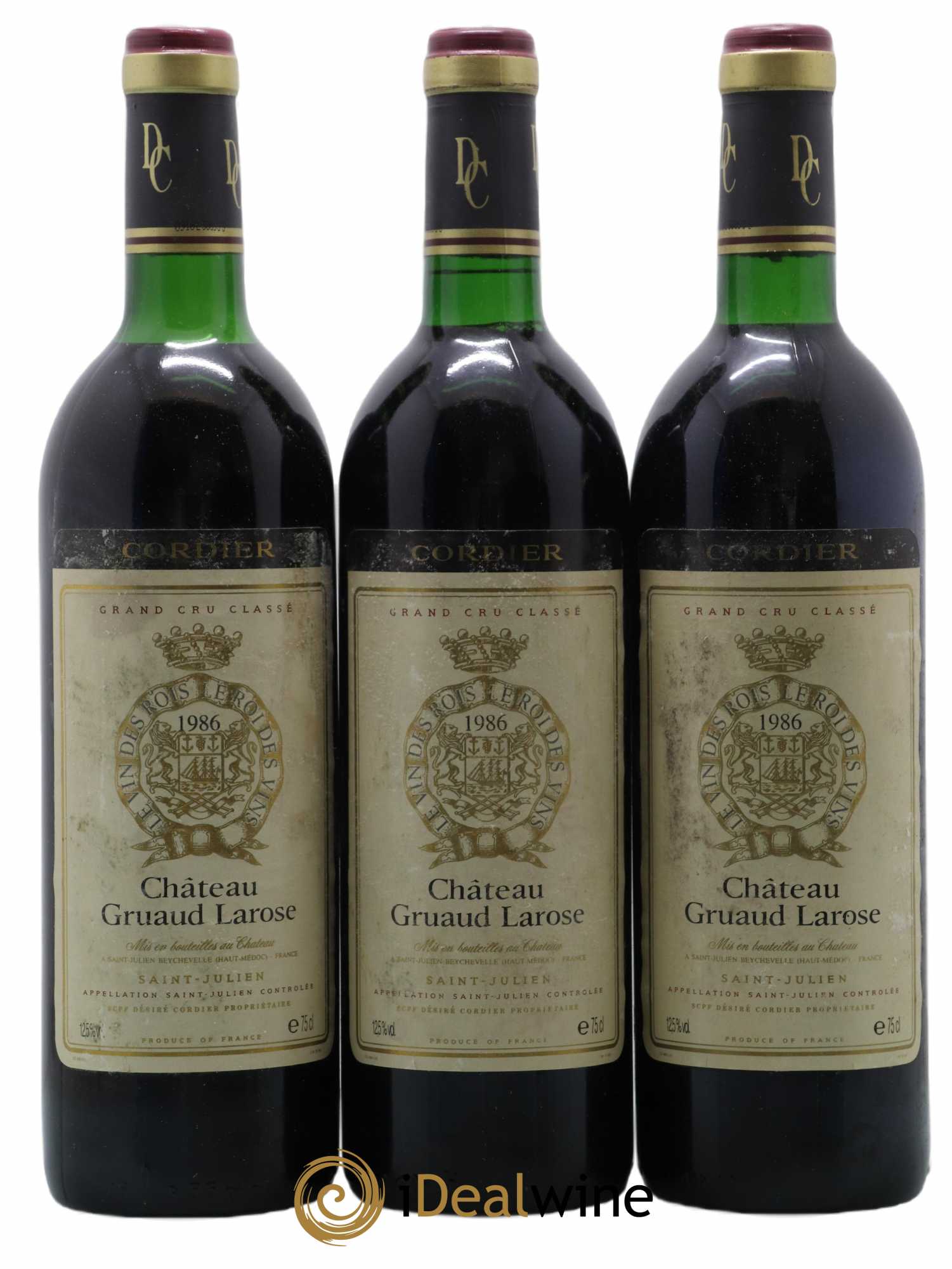 Château Gruaud Larose 2ème Grand Cru Classé 1986 - Lot de 3 bouteilles - 0