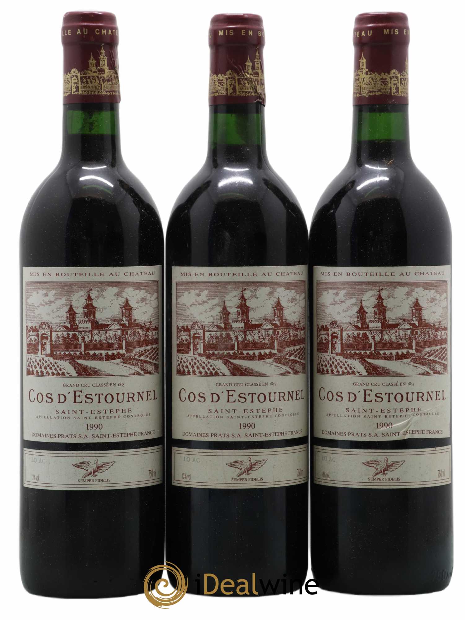 Cos d'Estournel 2ème Grand Cru Classé 1990 - Lot de 3 bouteilles - 0