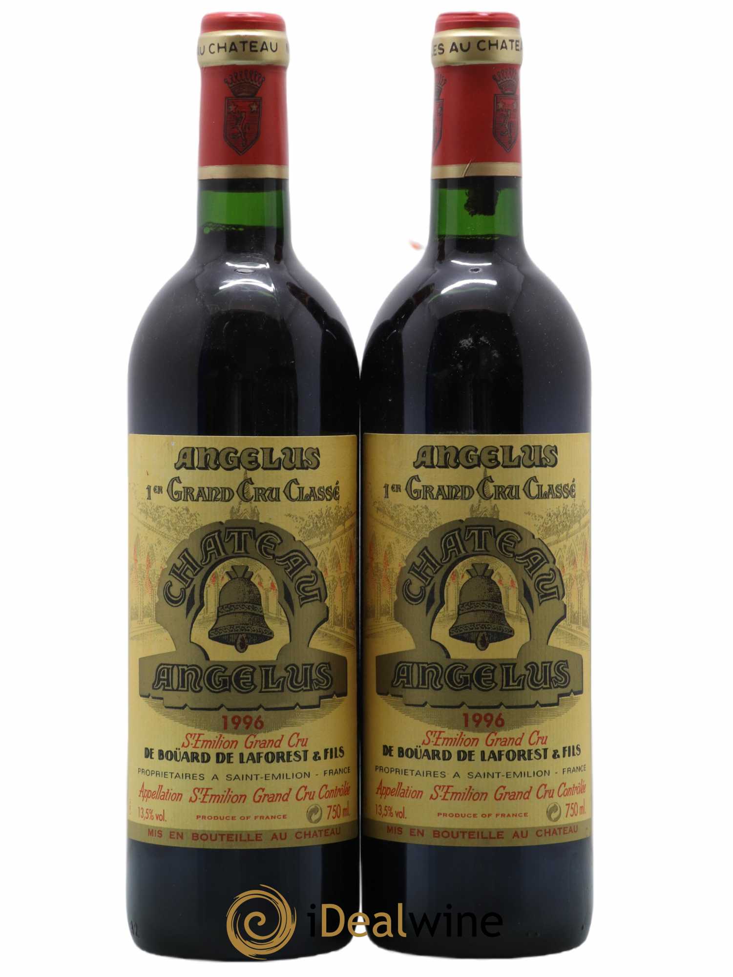 Château Angélus 1er Grand Cru Classé A 1996 - Lot de 2 bouteilles - 0