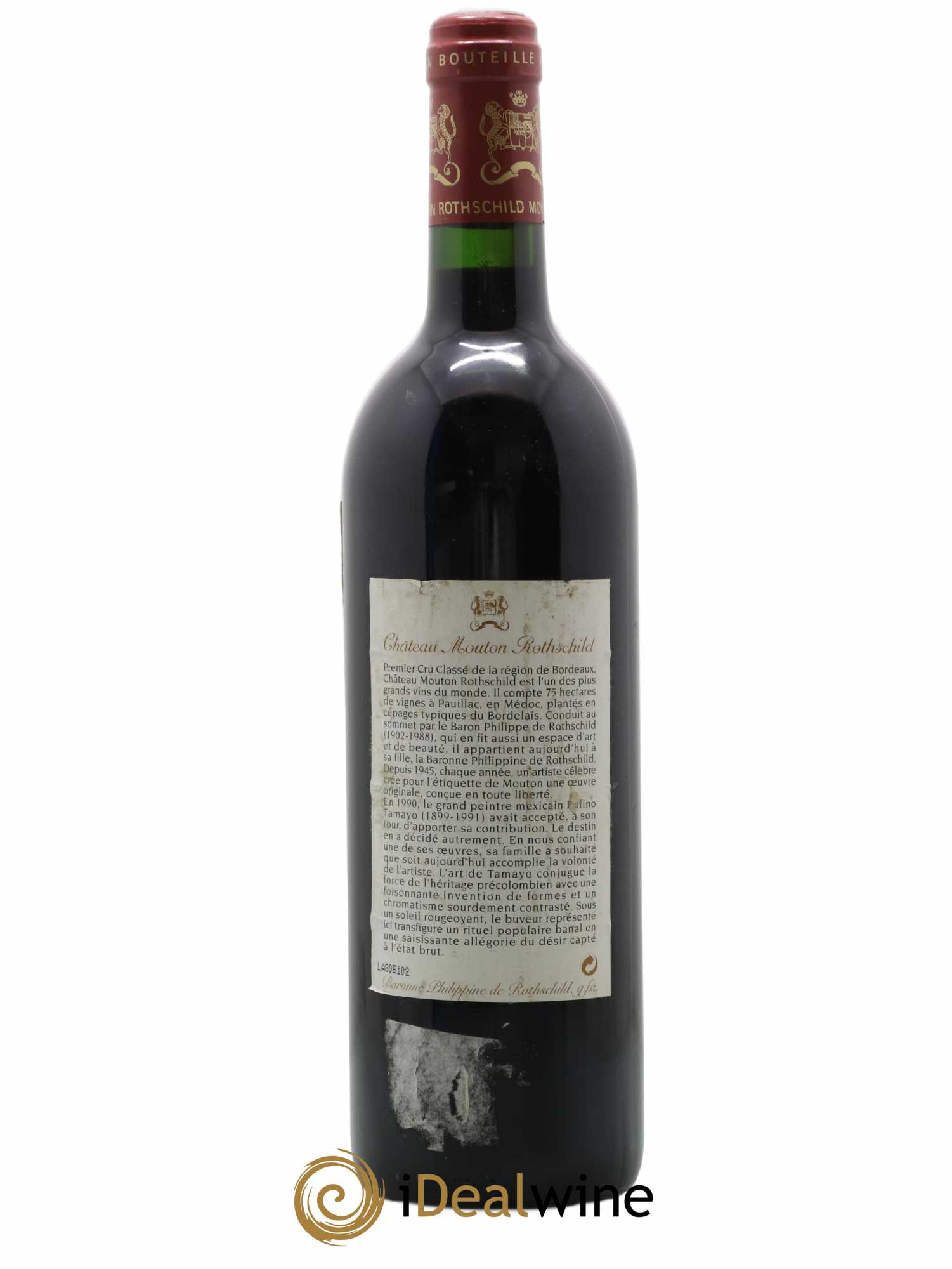 Château Mouton Rothschild 1er Grand Cru Classé 1998 - Lot de 1 bouteille - 1
