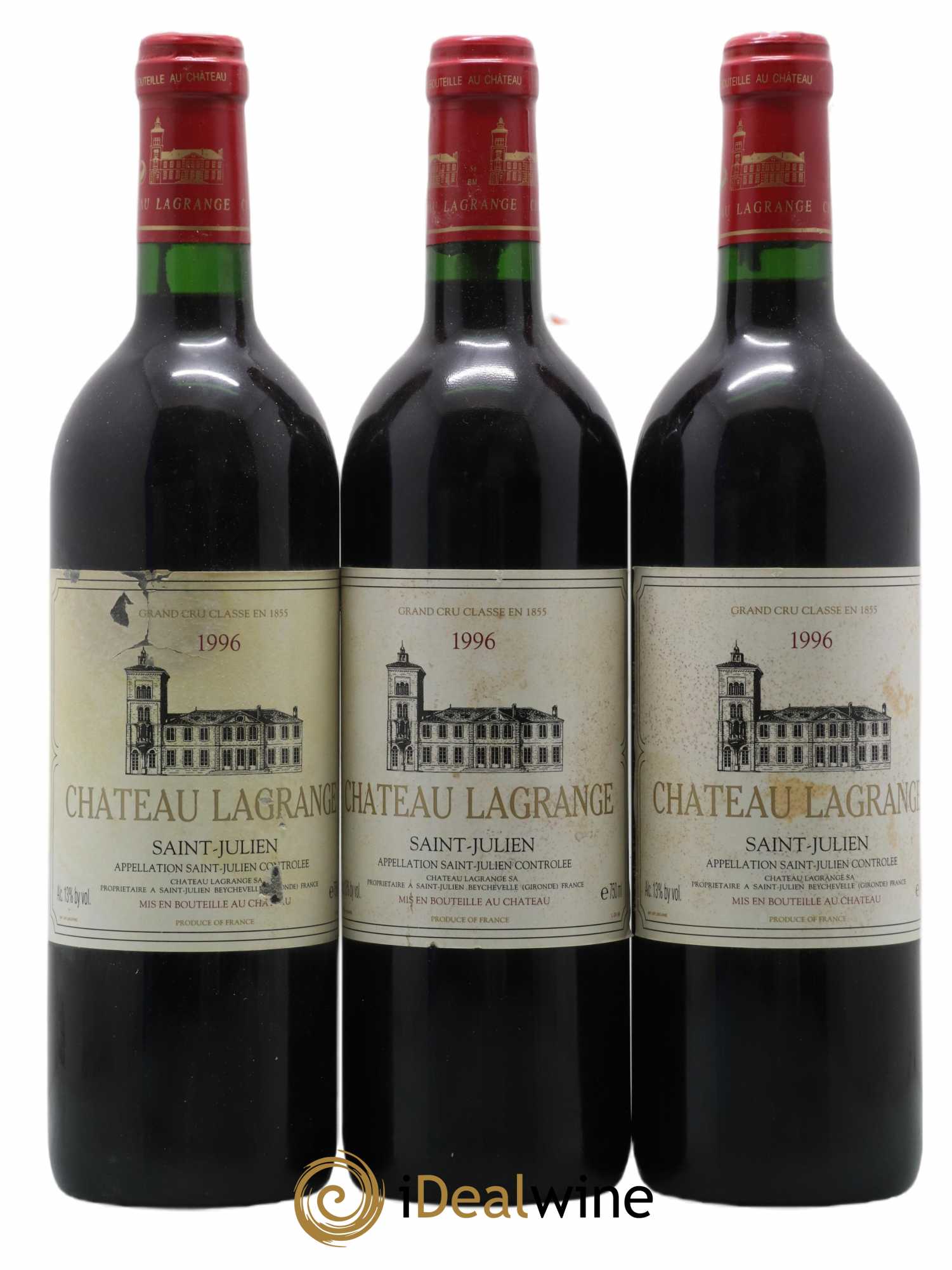 Château Lagrange 3ème Grand Cru Classé 1996 - Lot de 3 bouteilles - 0