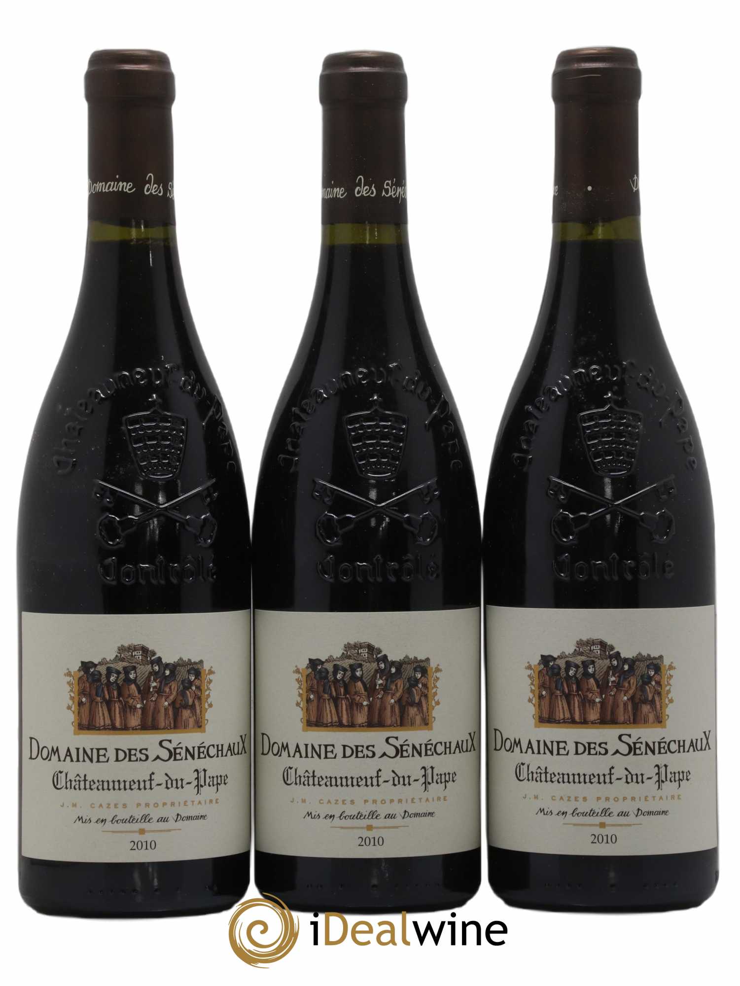 Châteauneuf-du-Pape Sénéchaux (Domaine des) Famille J-M. Cazès 2010 - Lot de 12 bouteilles - 1